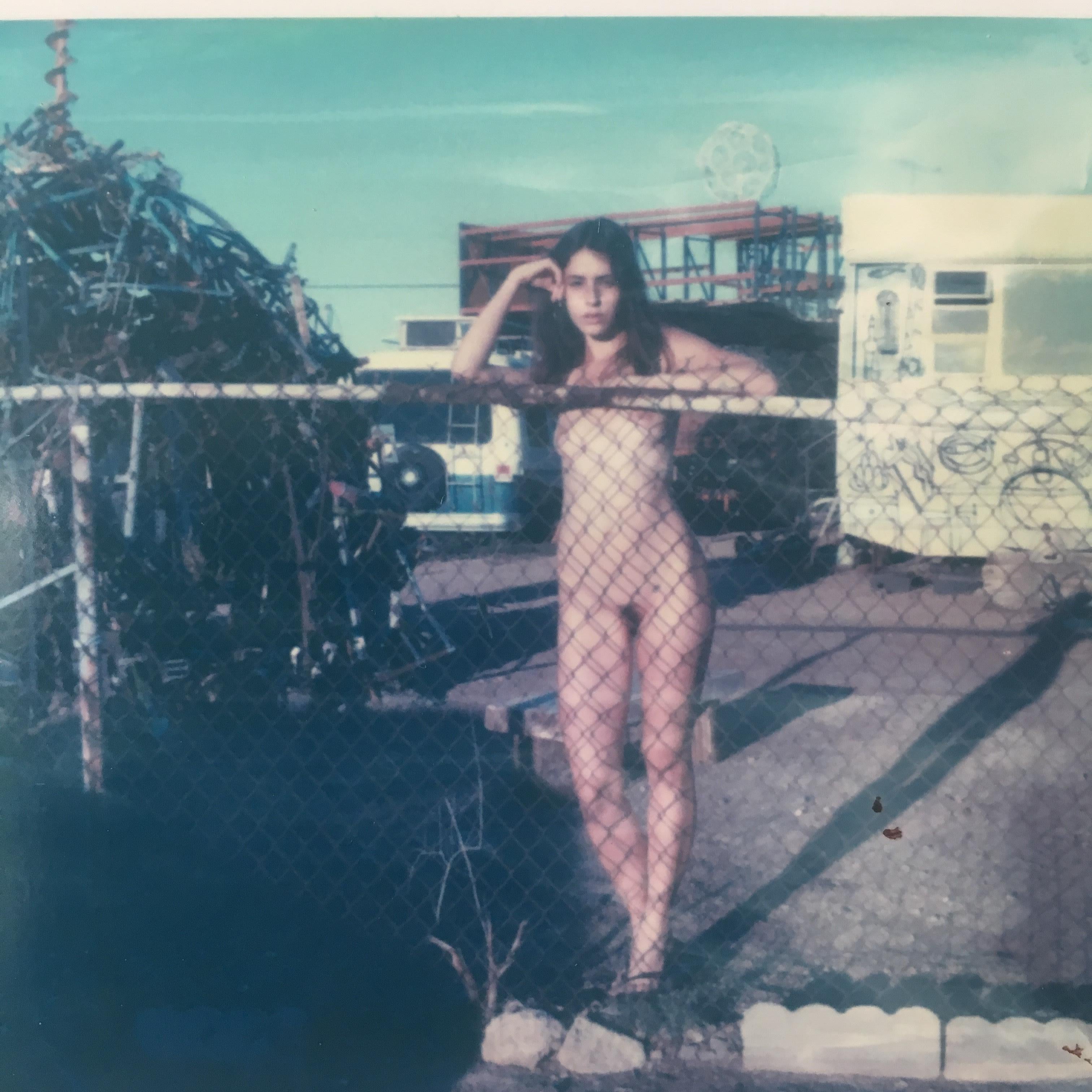 Don't fence me in - Contemporary, Polaroid, Nude, Color - Photograph by Kirsten Thys van den Audenaerde