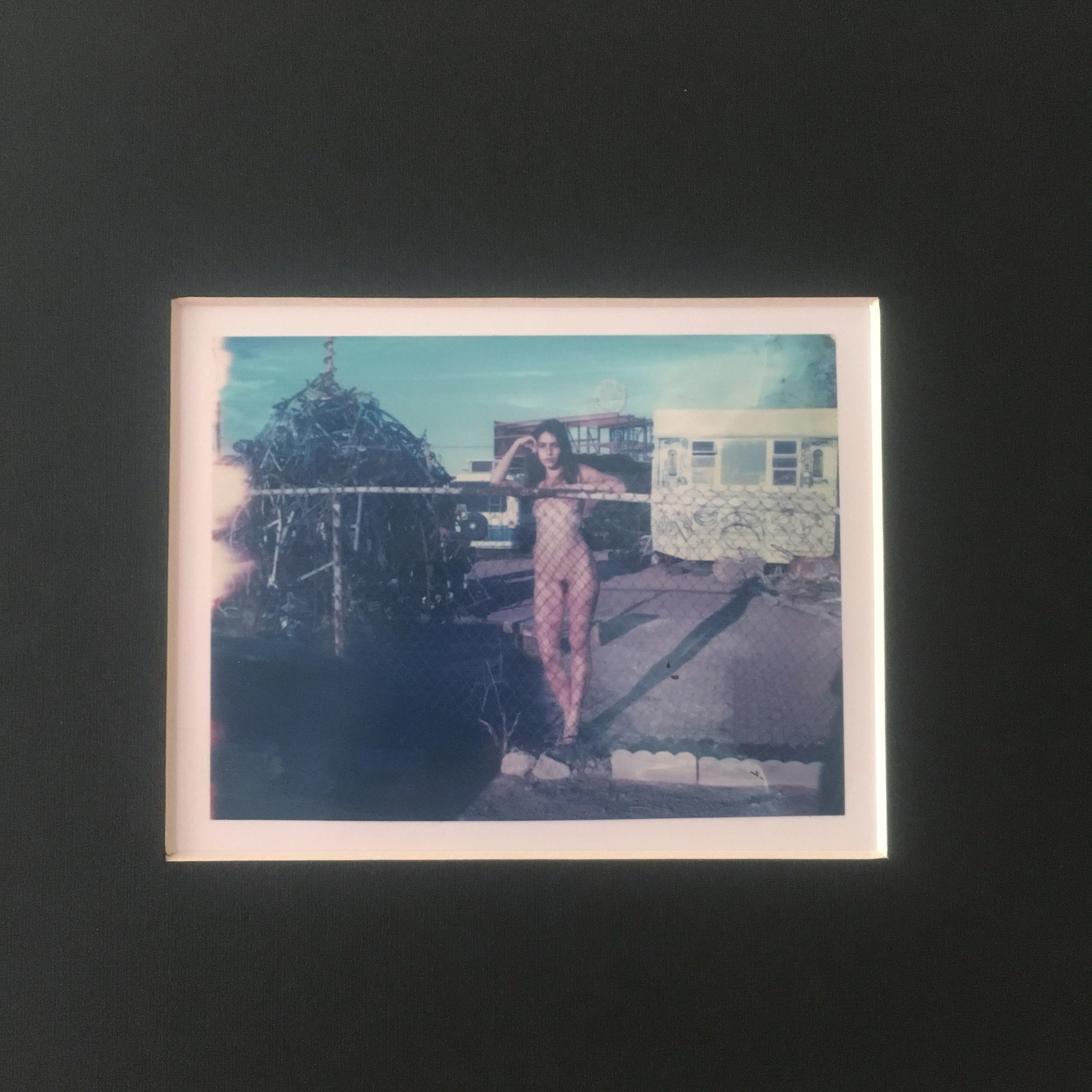 Don't fence me in (Bombay Beach) - 2019, 

Polaroid Original - Unique Piece, 10.8 × 8.3 cm
Framed. Frame size: 27,2cm wide by 22,2cm high 
Signed on the back frame. 
Artist inventory PL2019-583.

Kirsten Thys van den Audenaerde is a self-taught