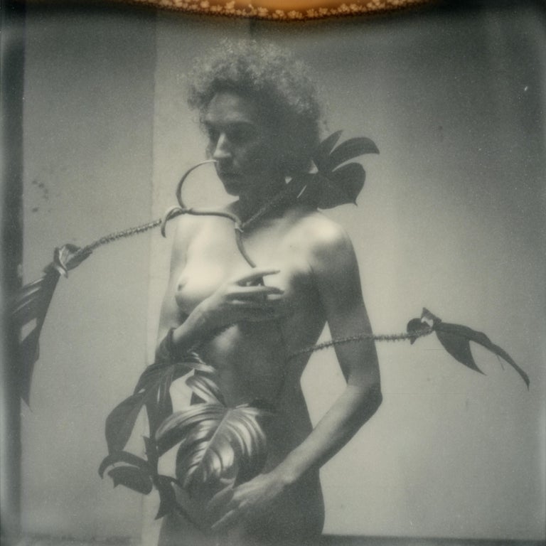 Kirsten Thys van den Audenaerde Black and White Photograph - Embrace - Polaroid, Black and White, Women, 21st Century, Nude