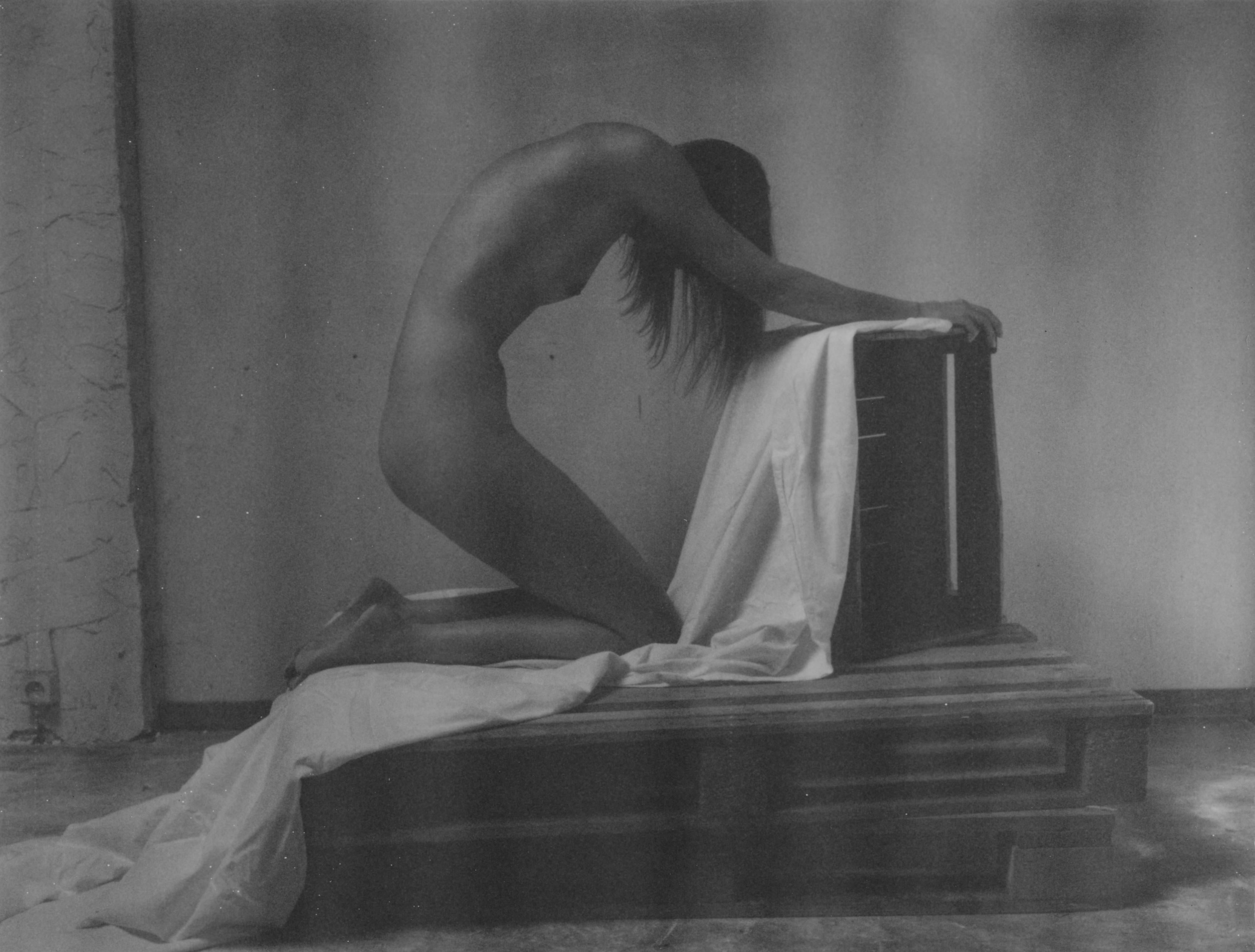 Kirsten Thys van den Audenaerde Nude Photograph - Erasure - Contemporary, Polaroid, Black and White, Women, 21st Century, Nude
