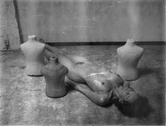 Flat -Contemporary, Polaroid, Black and White, Women, 21st Century, Nude