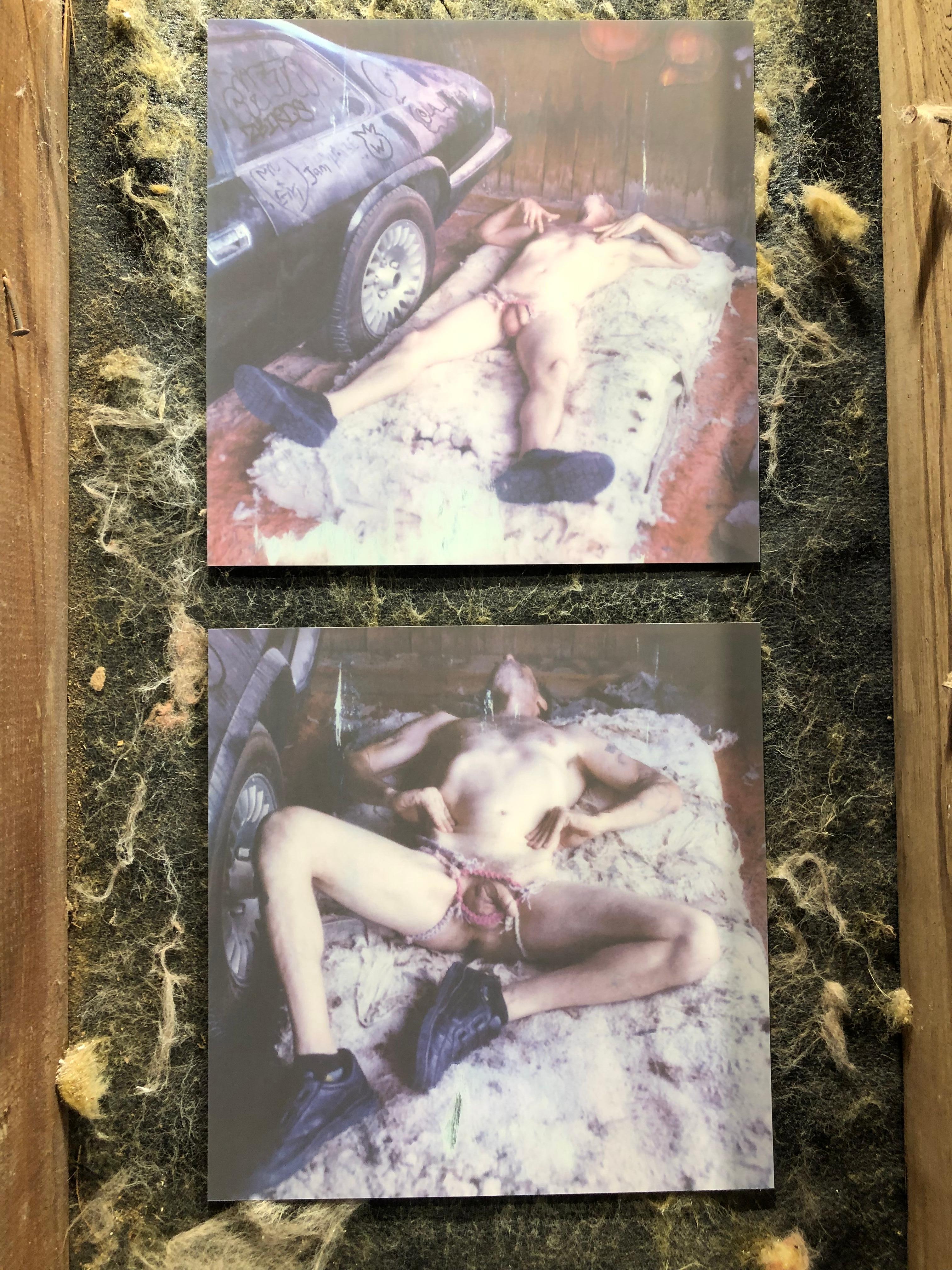 I wanna be sedated - Contemporary, Nude, men, Polaroid, 21st Century - Gray Nude Photograph by Kirsten Thys van den Audenaerde