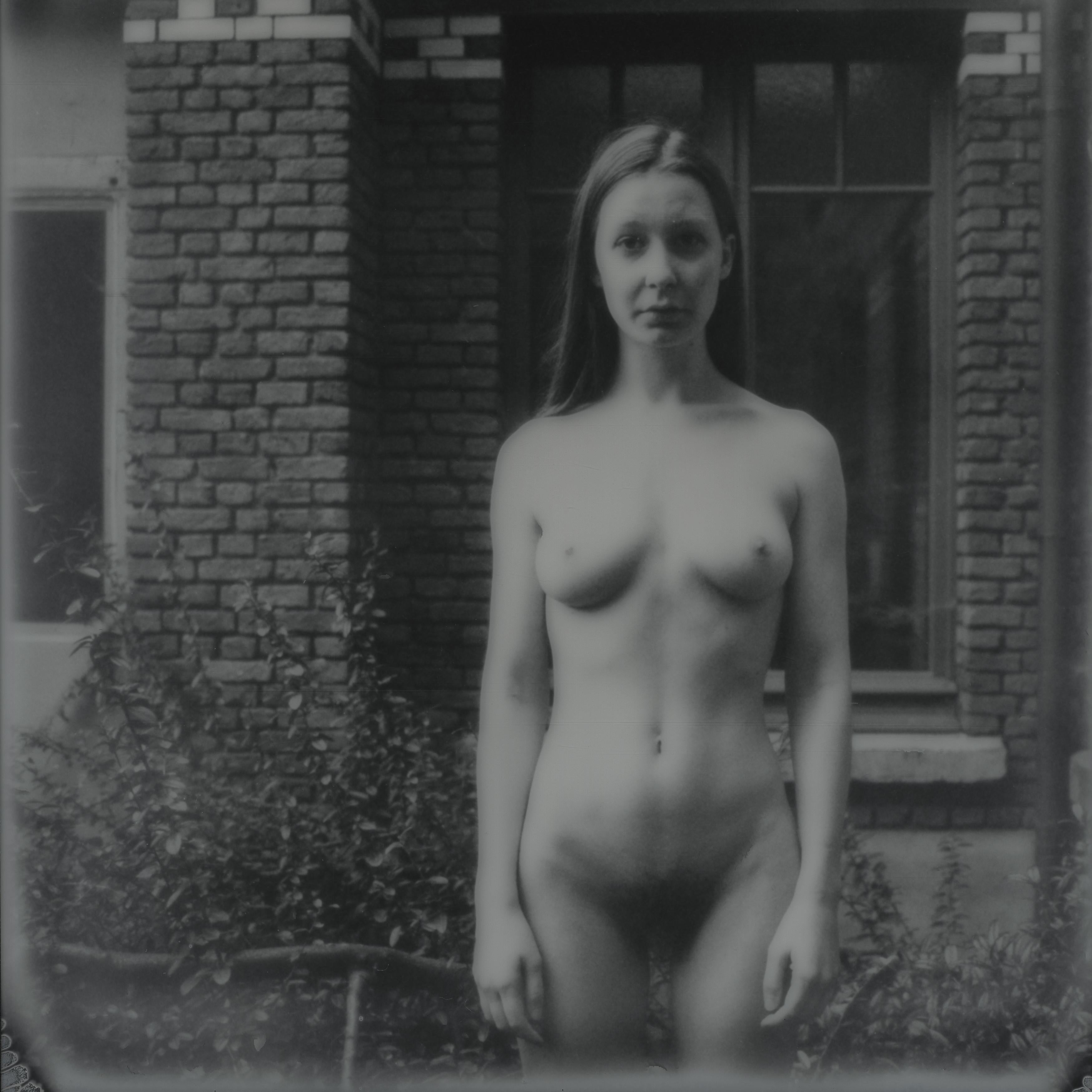 Kirsten Thys van den Audenaerde Black and White Photograph - I'm only happy when it rains - Contemporary, Nude, Women, Polaroid, 21st Century