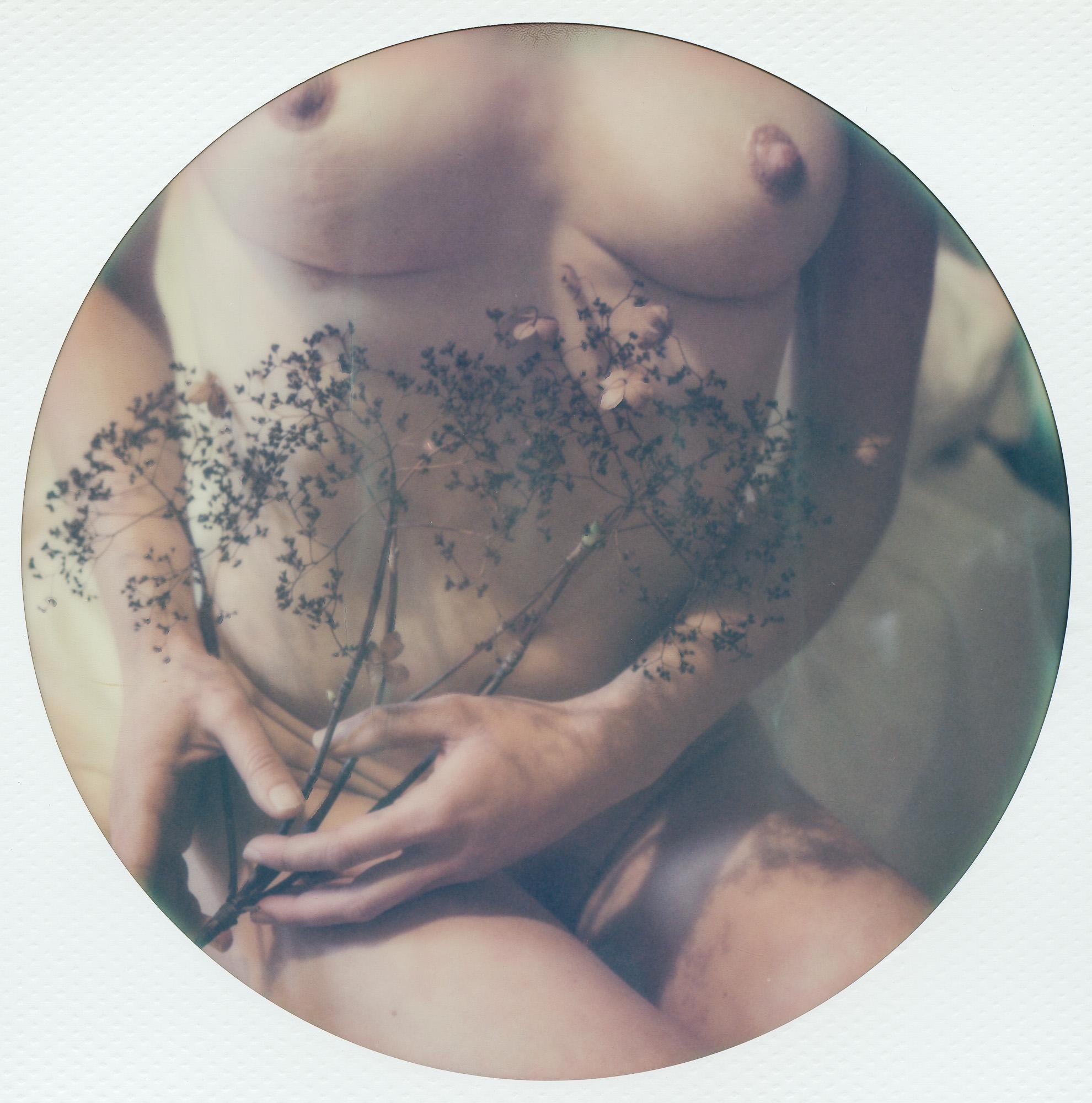 Kirsten Thys van den Audenaerde Nude Photograph - Lap Dance with Light (50x50cm) - 21st Century, Polaroid, Nude, Contemporary