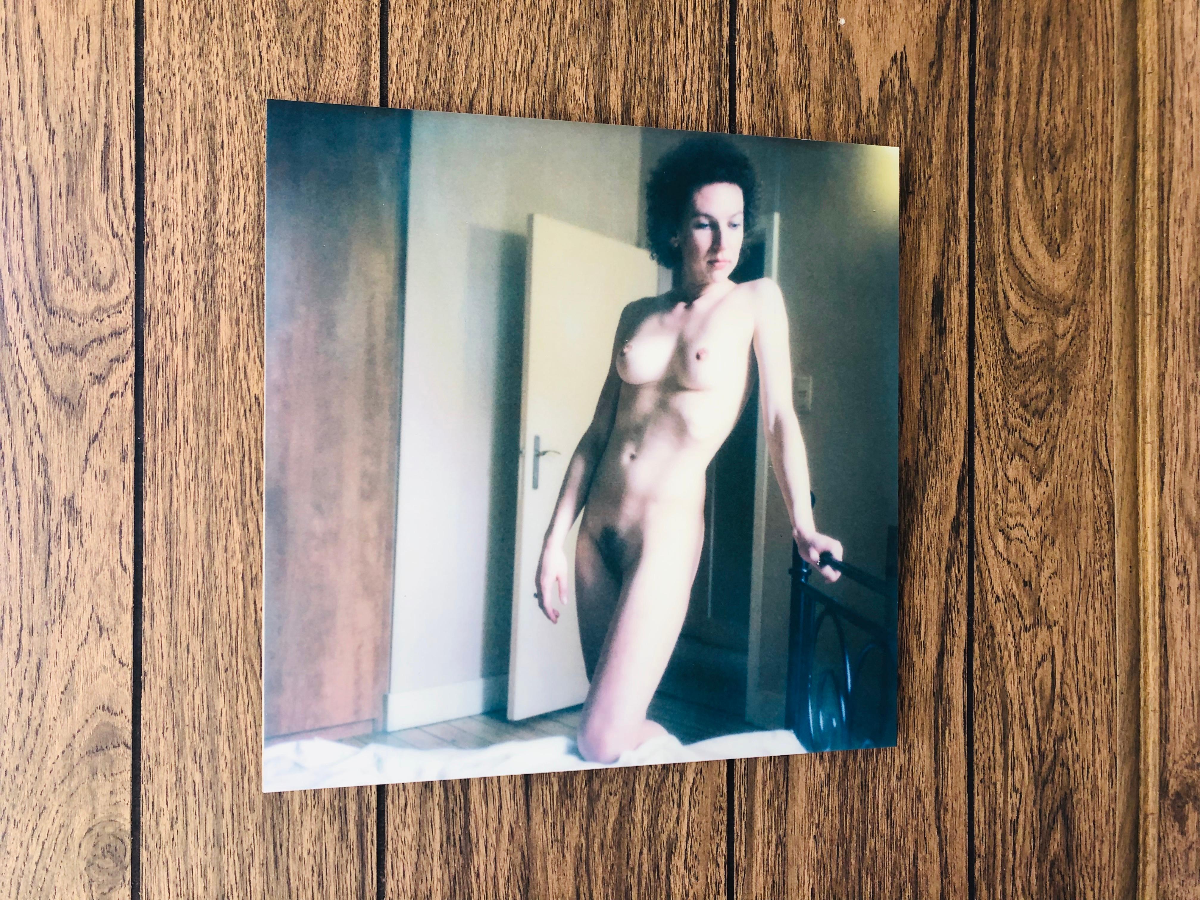 Missing, 50x50cm, 21st Century, Polaroid, Nude Photography - Gray Figurative Photograph by Kirsten Thys van den Audenaerde