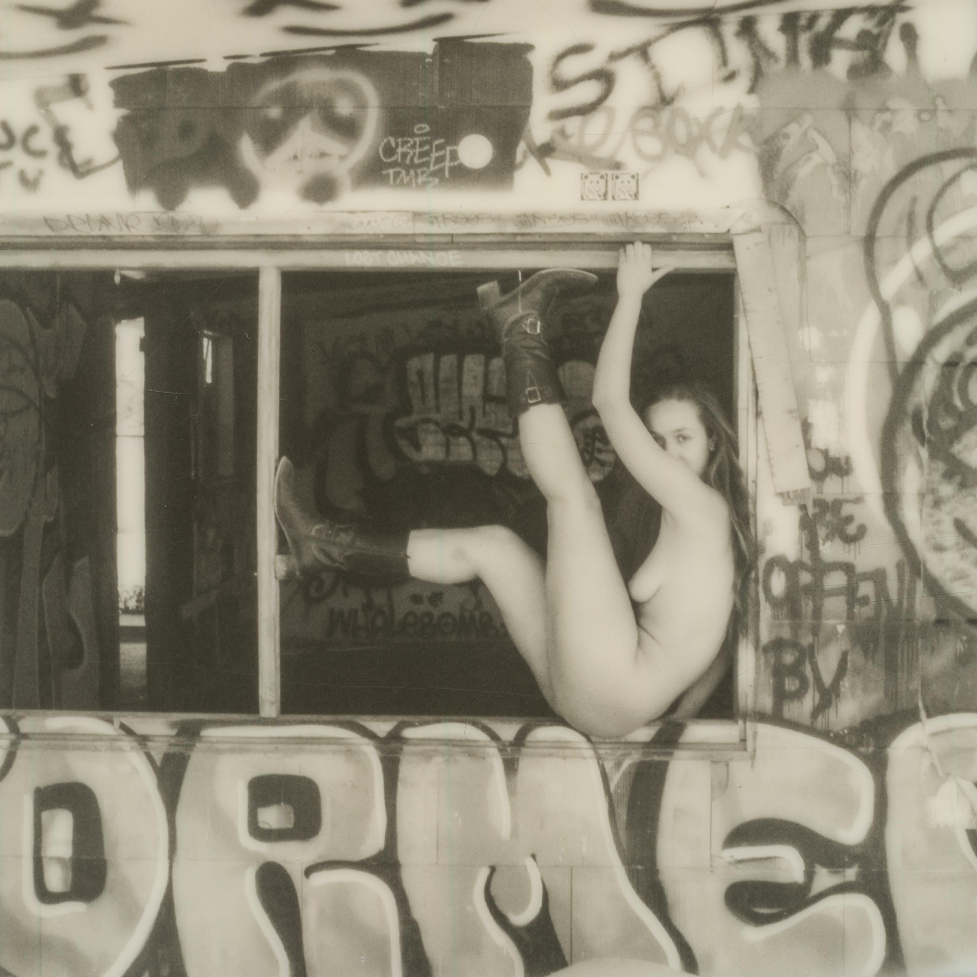 Only Cowgirls get the Blues (Bombay Beach) - Contemporary, Polaroid, Women