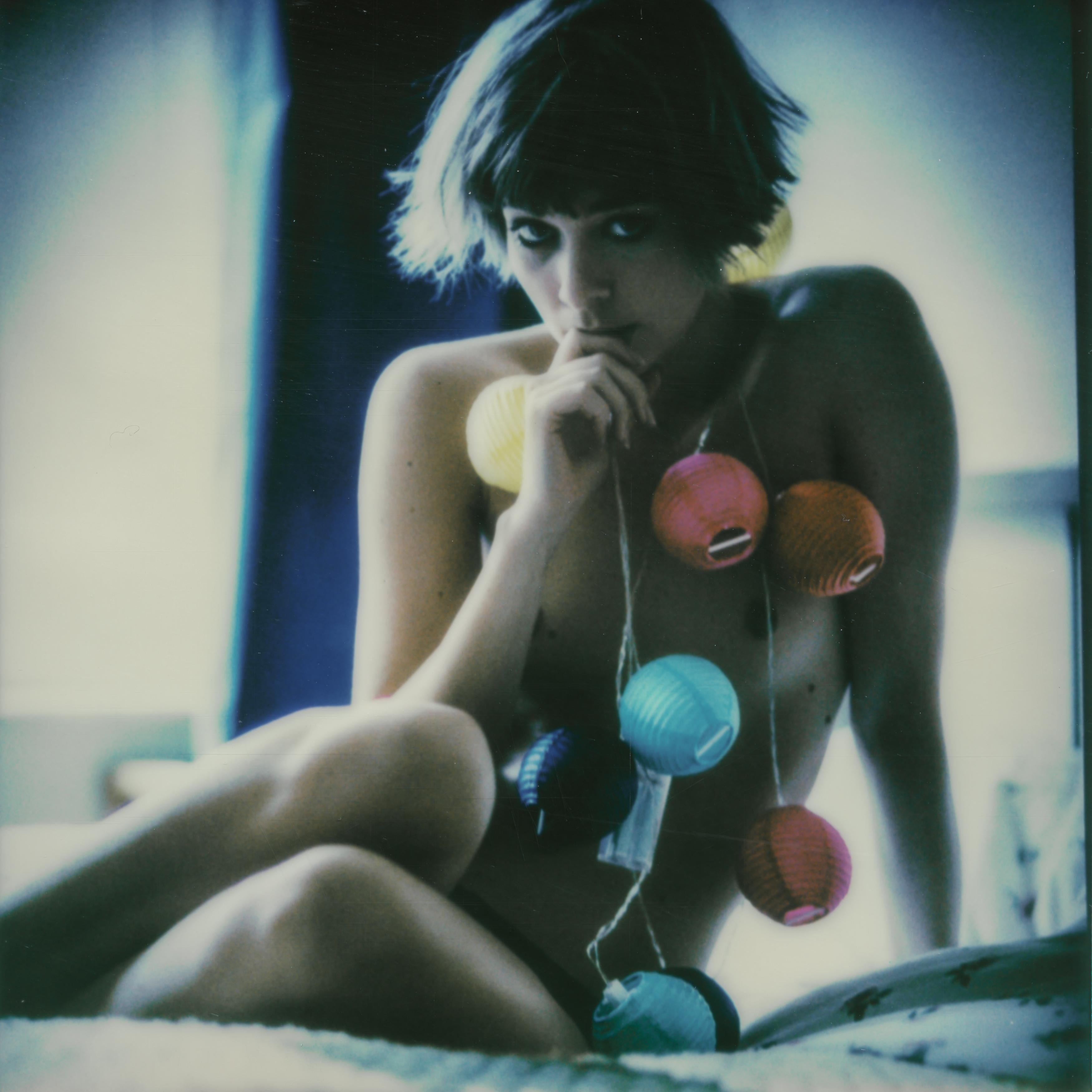 Kirsten Thys van den Audenaerde Black and White Photograph - Read my mind - Polaroid, Color, Women, 21st Century, Nude