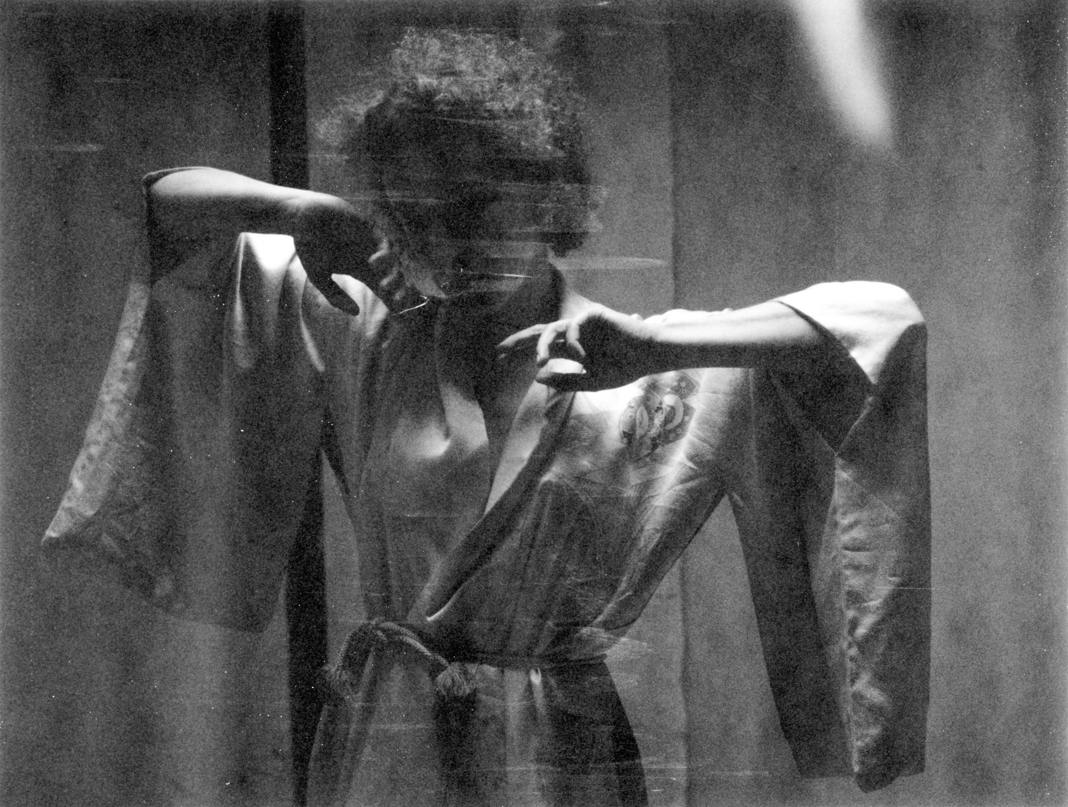 Kirsten Thys van den Audenaerde Black and White Photograph - Ritual - Contemporary, Polaroid, Black and White, Women, 21st Century, Nude