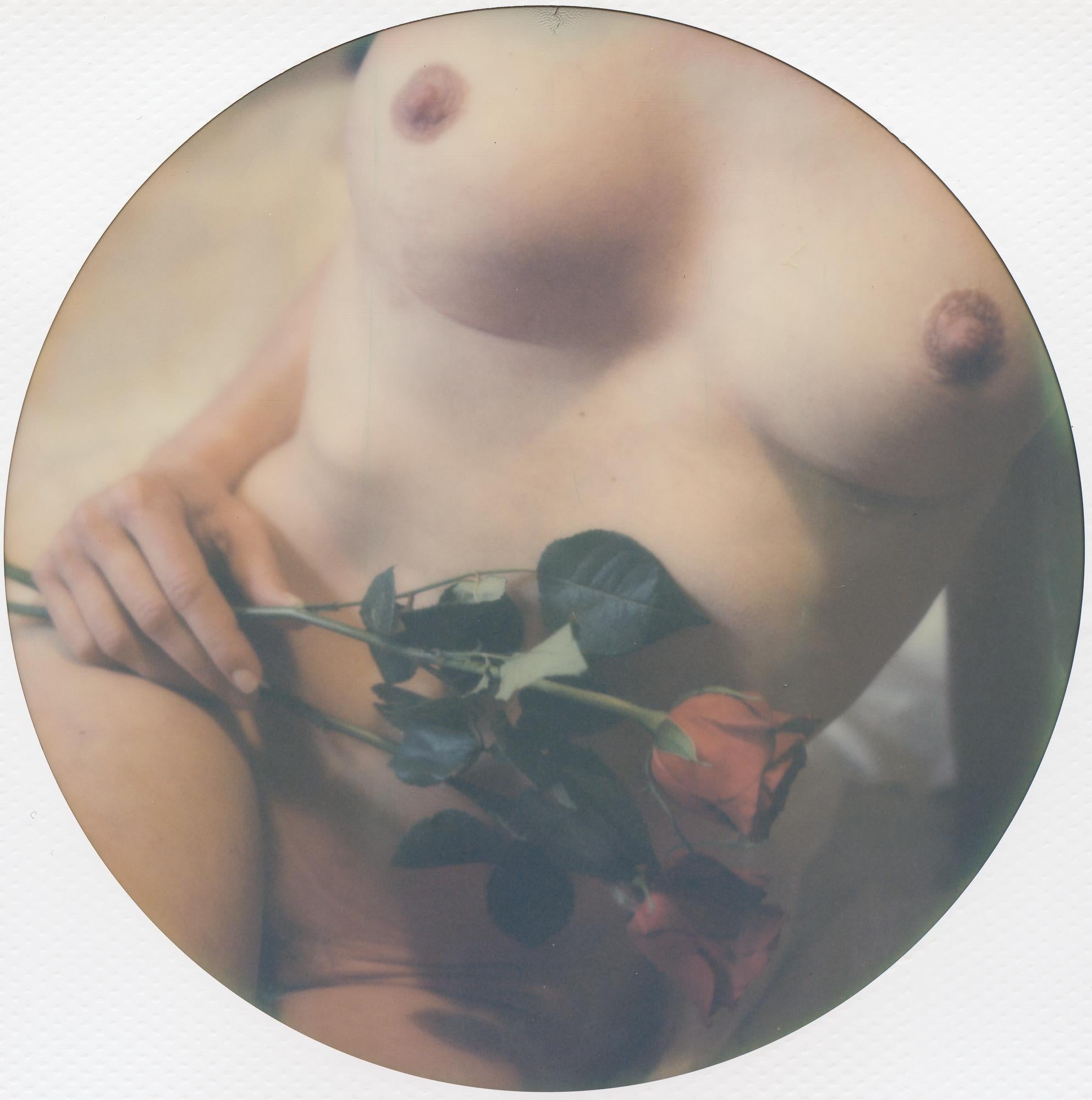 Kirsten Thys van den Audenaerde Color Photograph - Roses are Red (50x50cm), 21st Century, Polaroid, Nude Photography, Contemporary