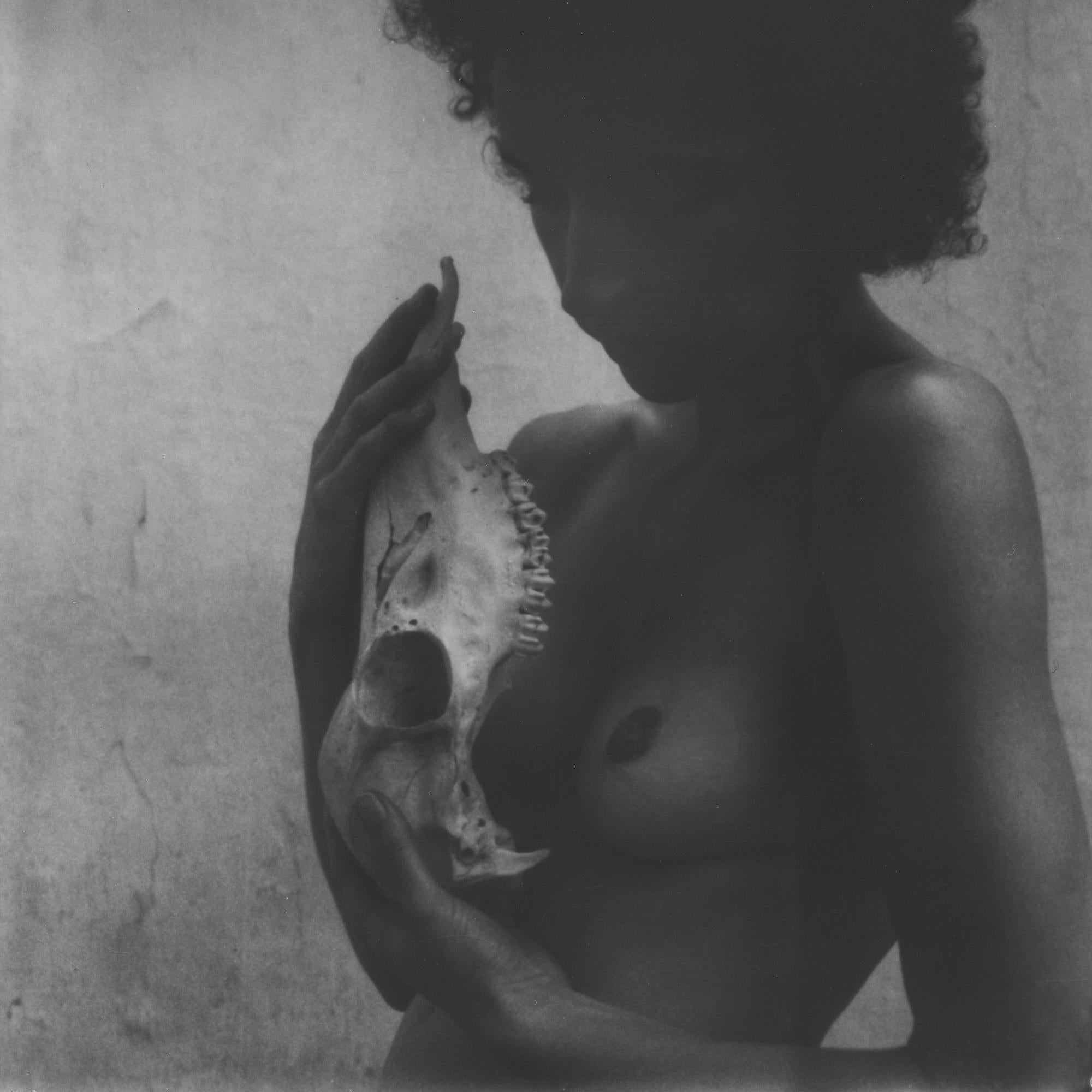 Kirsten Thys van den Audenaerde Black and White Photograph - Skin and Bones III, 21st Century, Polaroid, Nude Photography, Contemporary, B&W