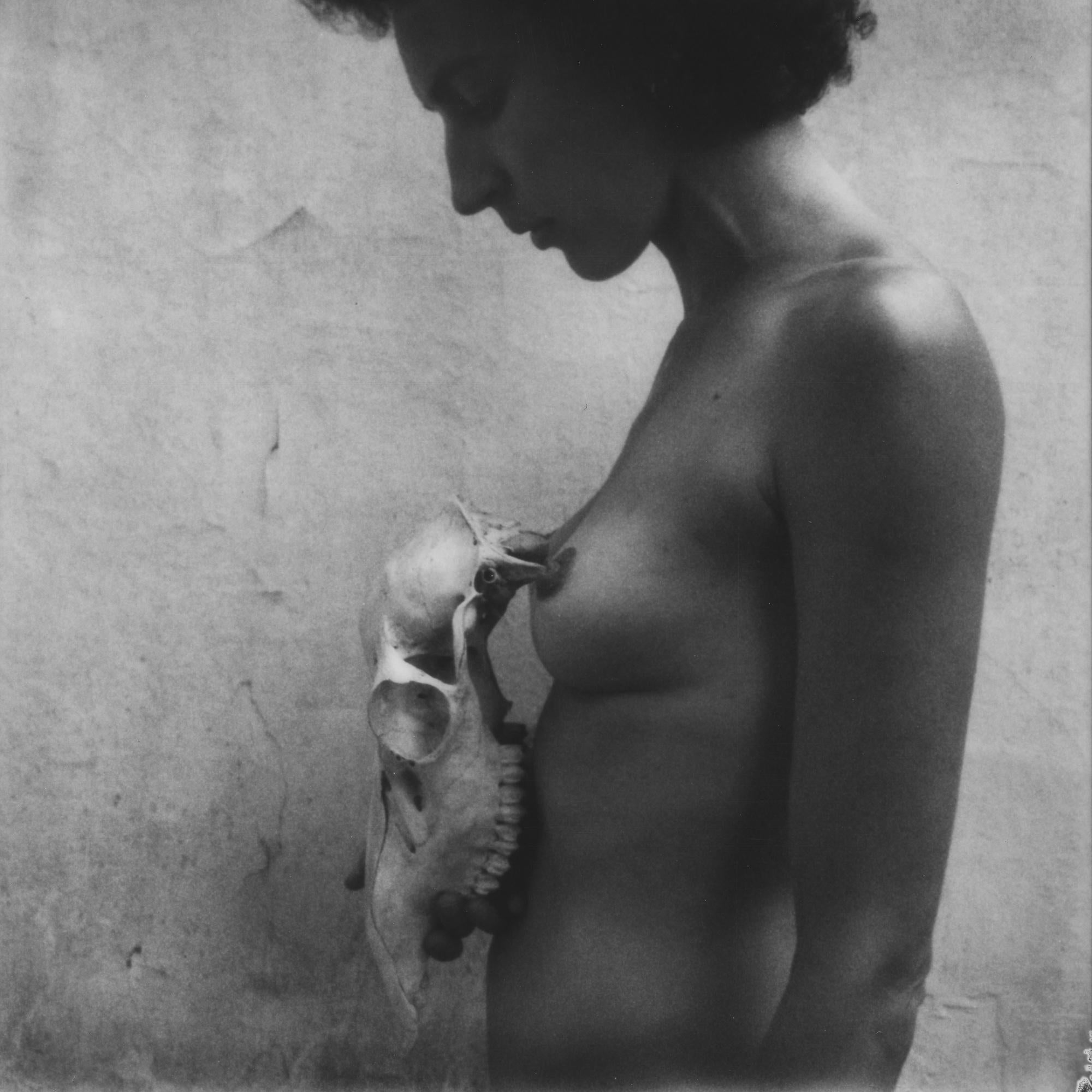 Kirsten Thys van den Audenaerde Nude Photograph - Skin and Bones IV (50x50cm) 21st Century, Polaroid, Nude, Contemporary, B&W