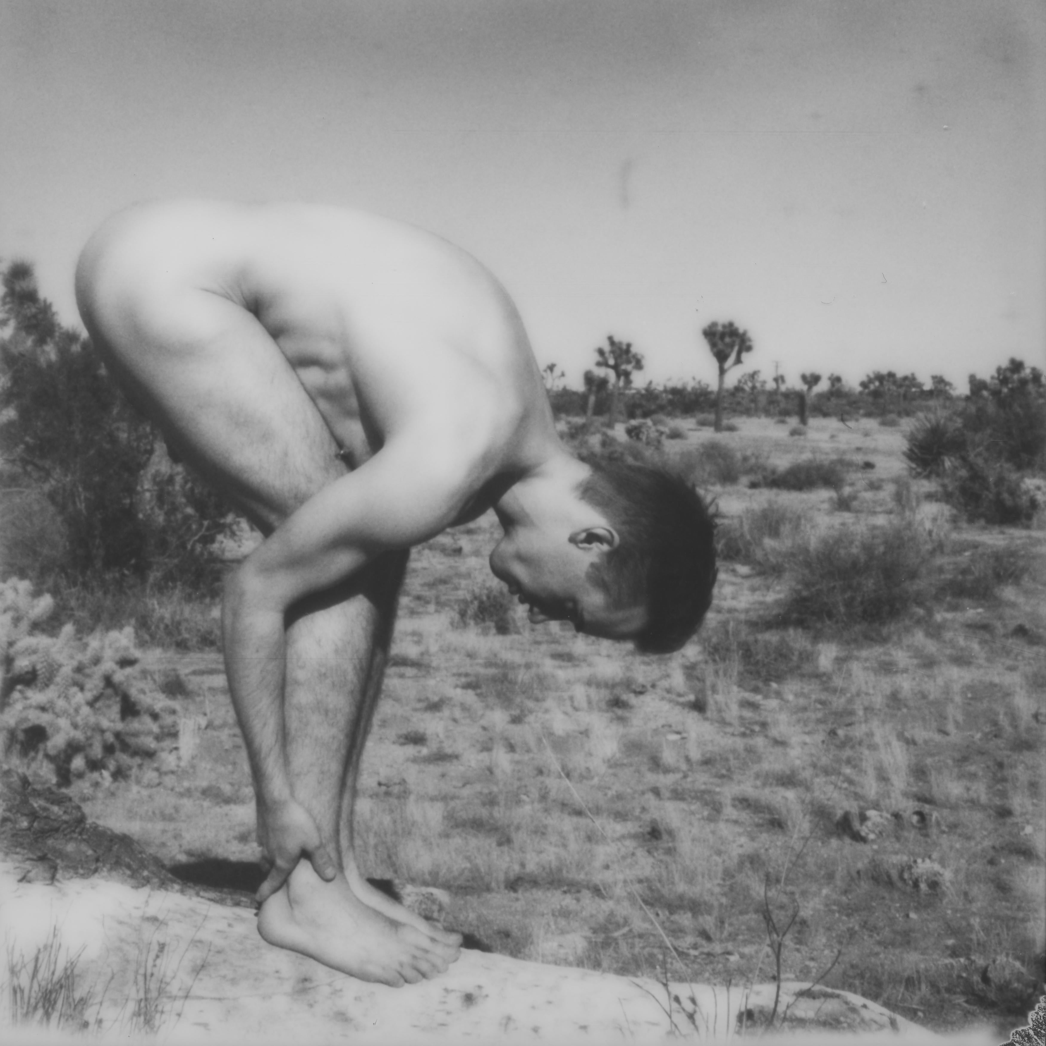 Kirsten Thys van den Audenaerde Black and White Photograph - Take a Stand - Contemporary, Polaroid, Nude, 21st Century, Joshua Tree