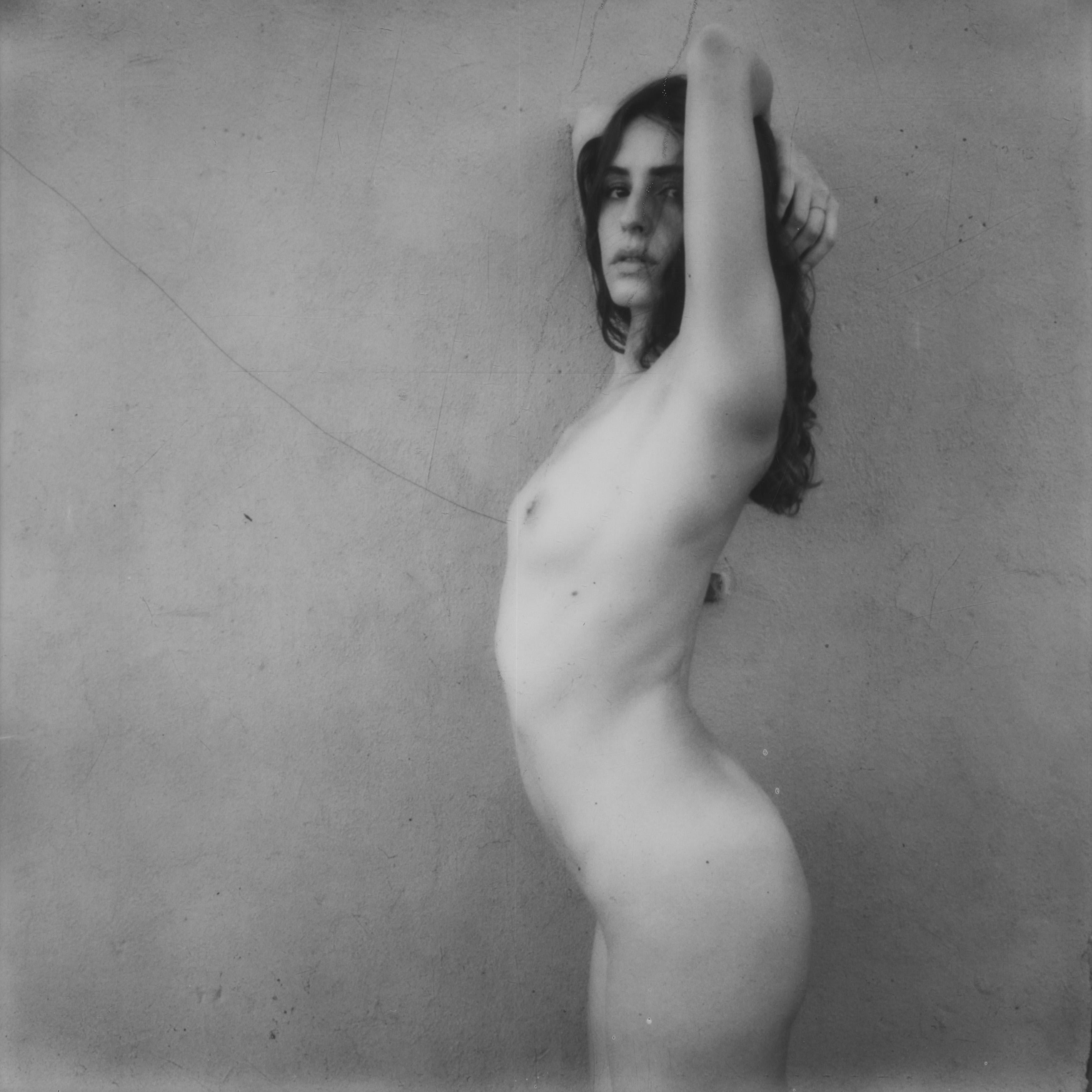 Kirsten Thys van den Audenaerde Black and White Photograph - Turn - Contemporary, Women, Polaroid, 21st Century, Nude