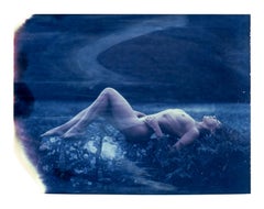 Wall Flower - 21st Century, Polaroid, Nude Photography, Blue