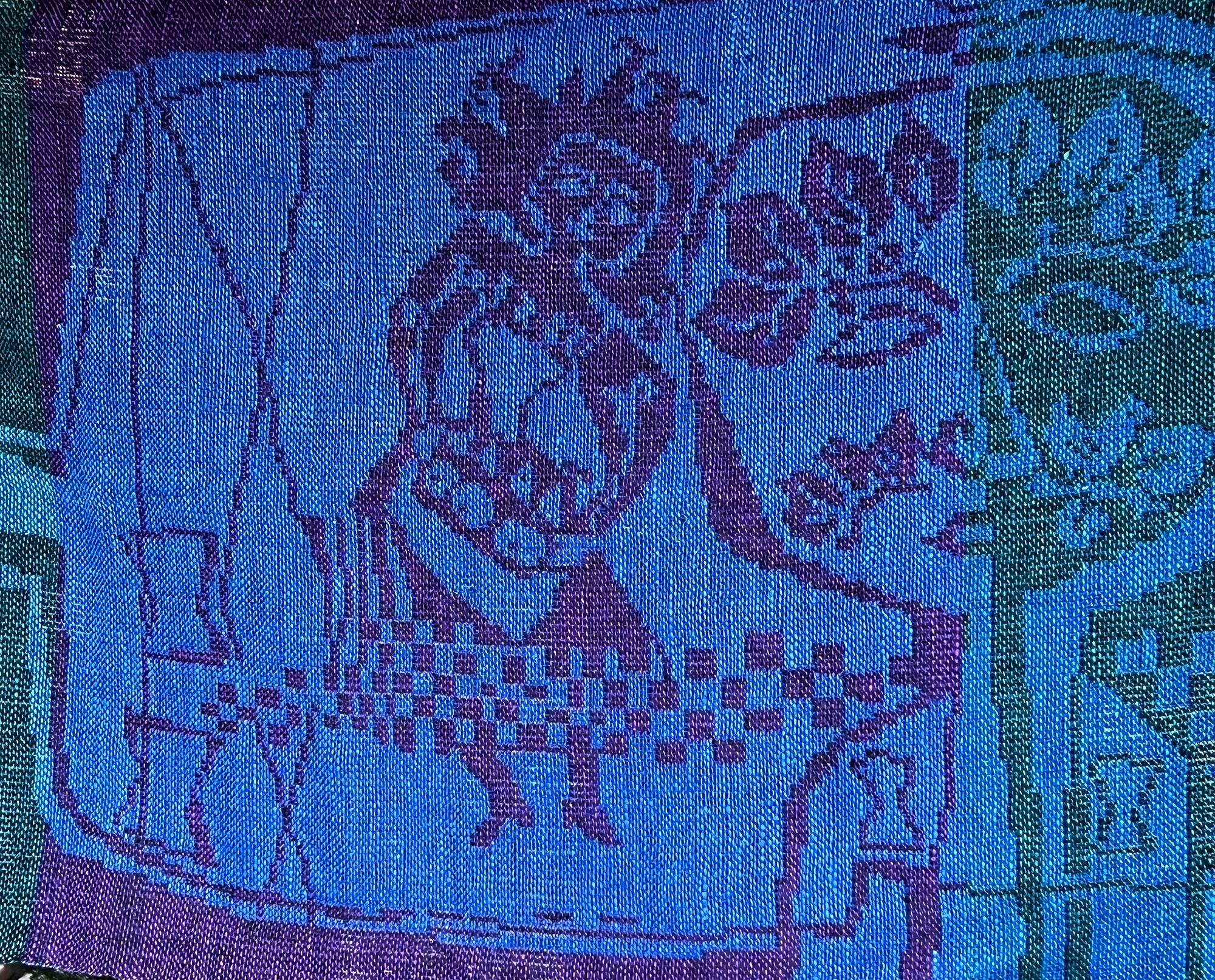 Dyed Kirsti Rantanen Linen Finnish Modernist Wall Proposal of Marriage Tapestry