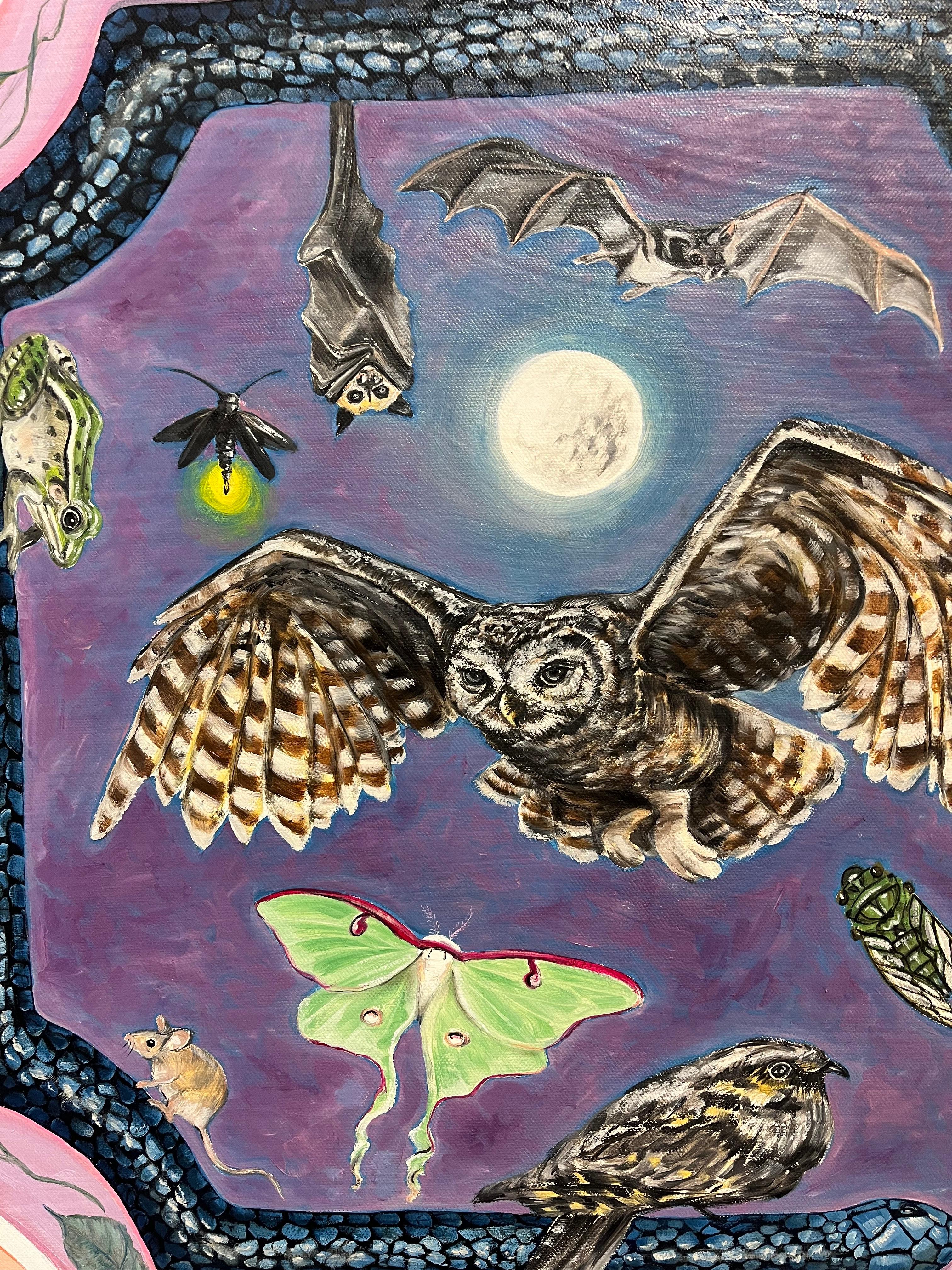 Noches de verano en Texas - Painting Contemporáneo de Kirstyn Wright