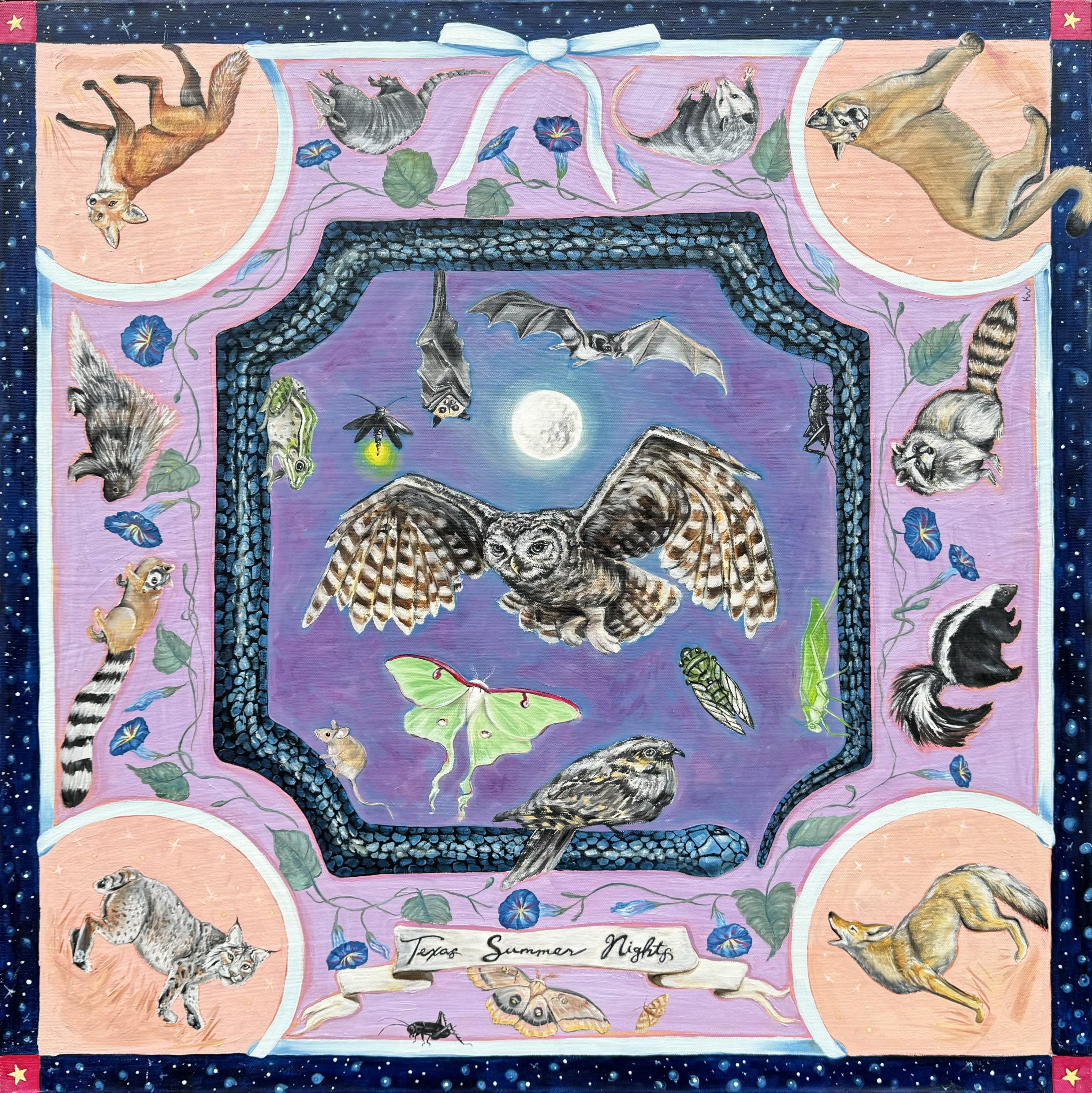 Animal Painting de Kirstyn Wright - Noches de verano en Texas