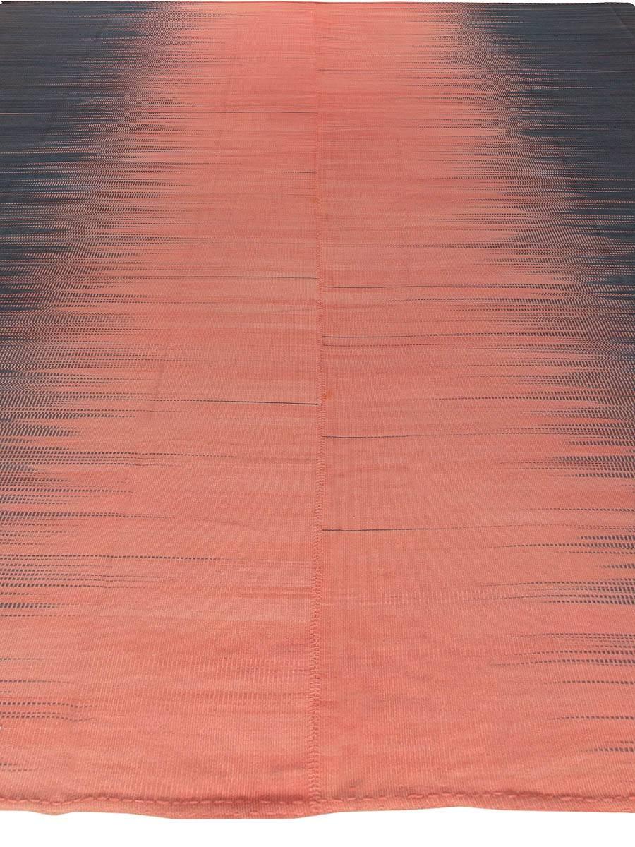 Kisara, black & dusty pink Turkish Modern Kilim rug by Doris Leslie Blau
Size: 11'9