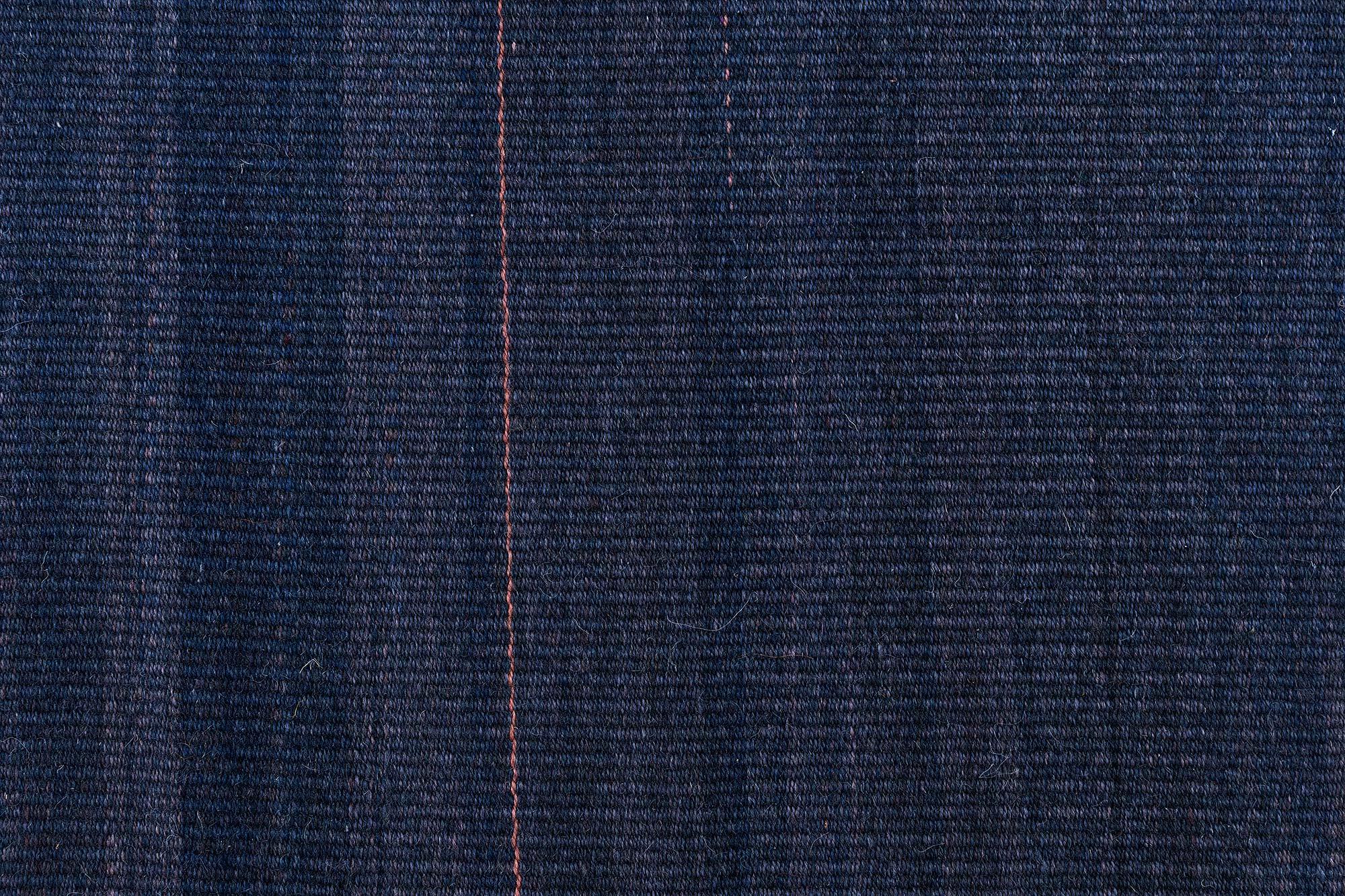 Hand-Knotted Kisara, Black & Dusty Pink Turkish Modern Kilim Rug by Doris Leslie Blau For Sale