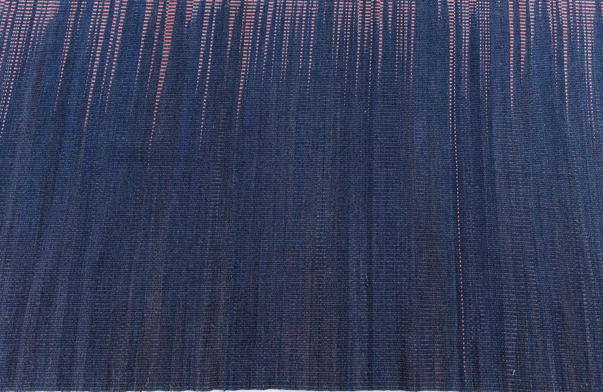 Contemporary Kisara, Black & Dusty Pink Turkish Modern Kilim Rug by Doris Leslie Blau For Sale
