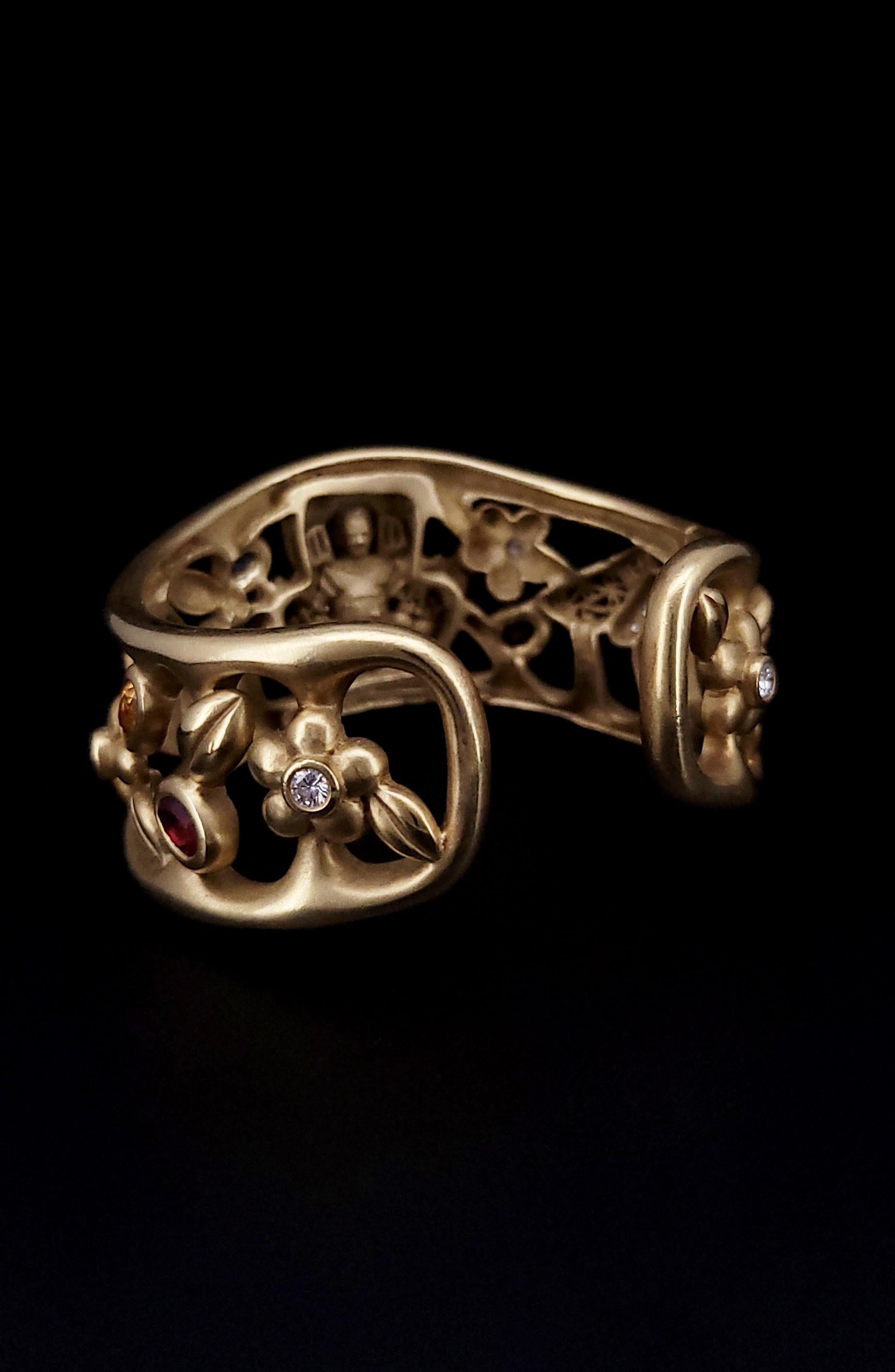 Corde di Barry Sogno di una notte di mezza estate in oro 18 carati Bracciale multigem in vendita 5