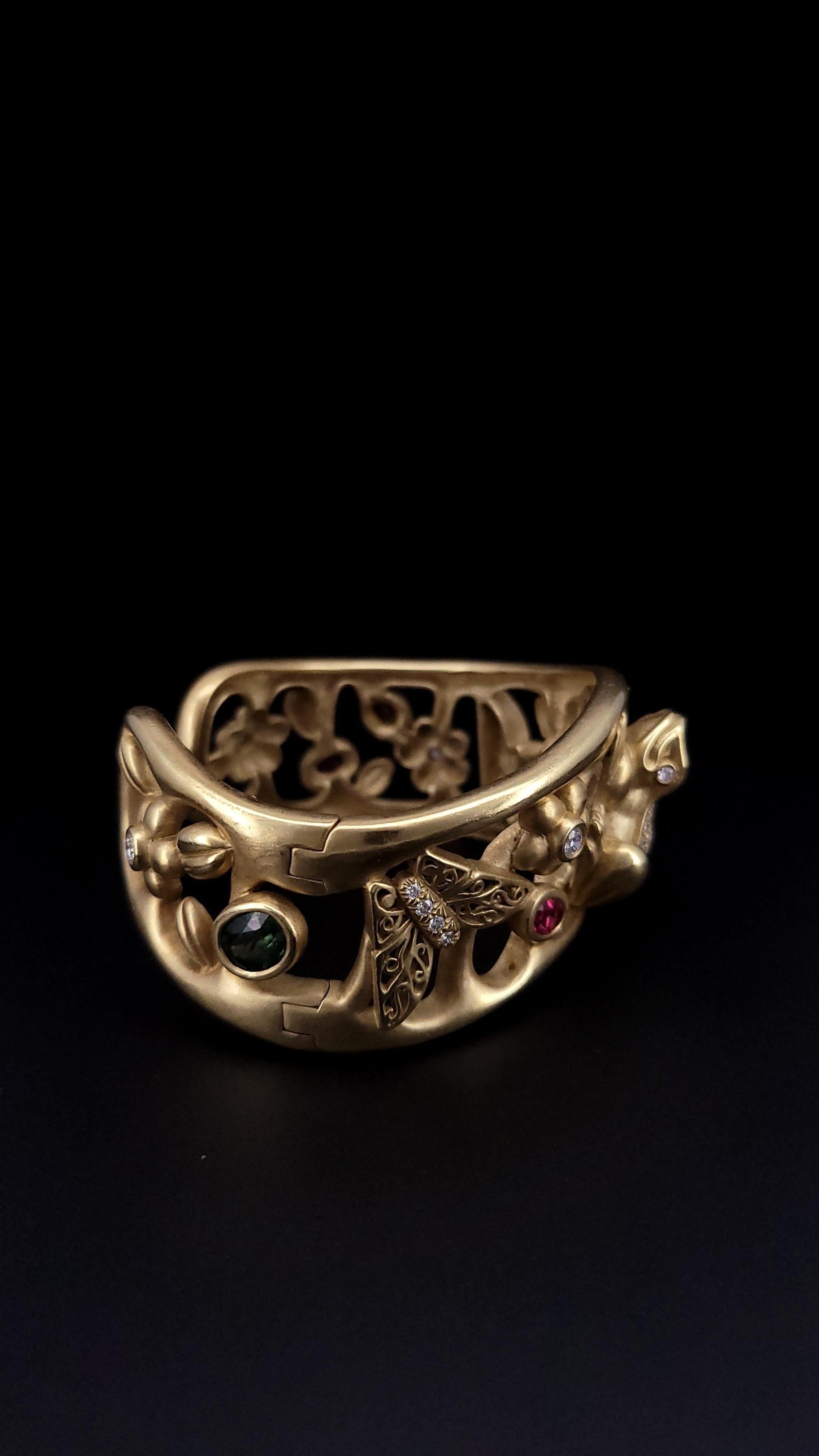 Corde di Barry Sogno di una notte di mezza estate in oro 18 carati Bracciale multigem In condizioni buone in vendita a New York, NY