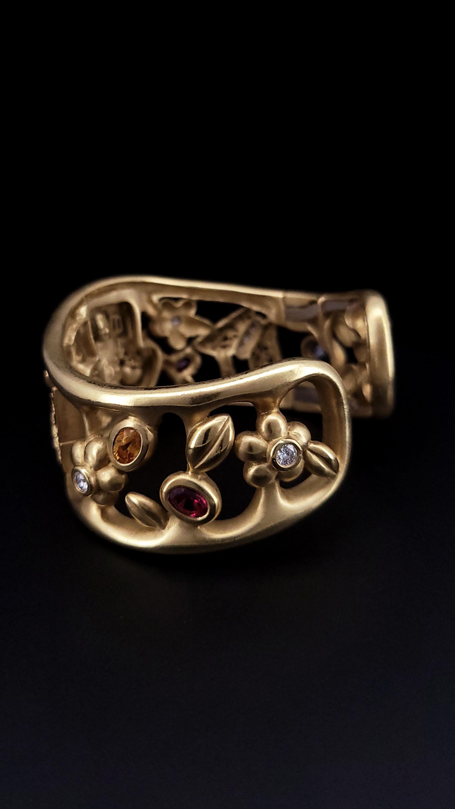 Corde di Barry Sogno di una notte di mezza estate in oro 18 carati Bracciale multigem in vendita 2