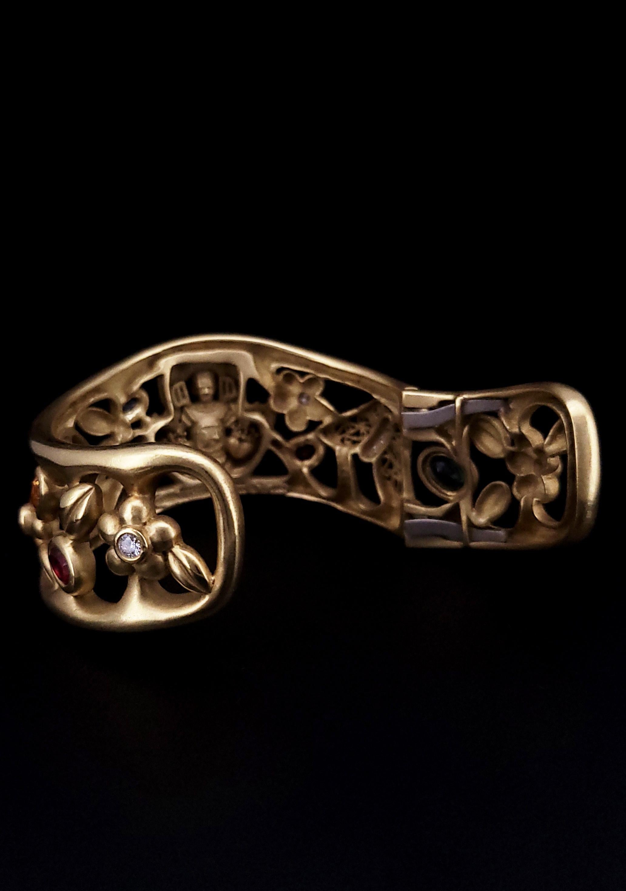 Corde di Barry Sogno di una notte di mezza estate in oro 18 carati Bracciale multigem in vendita 4