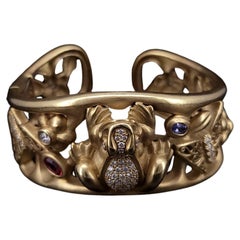 Kiselstein-Cord Barry Midsummer Night's Dream 18k Gold Multigem Cuff Bracelet