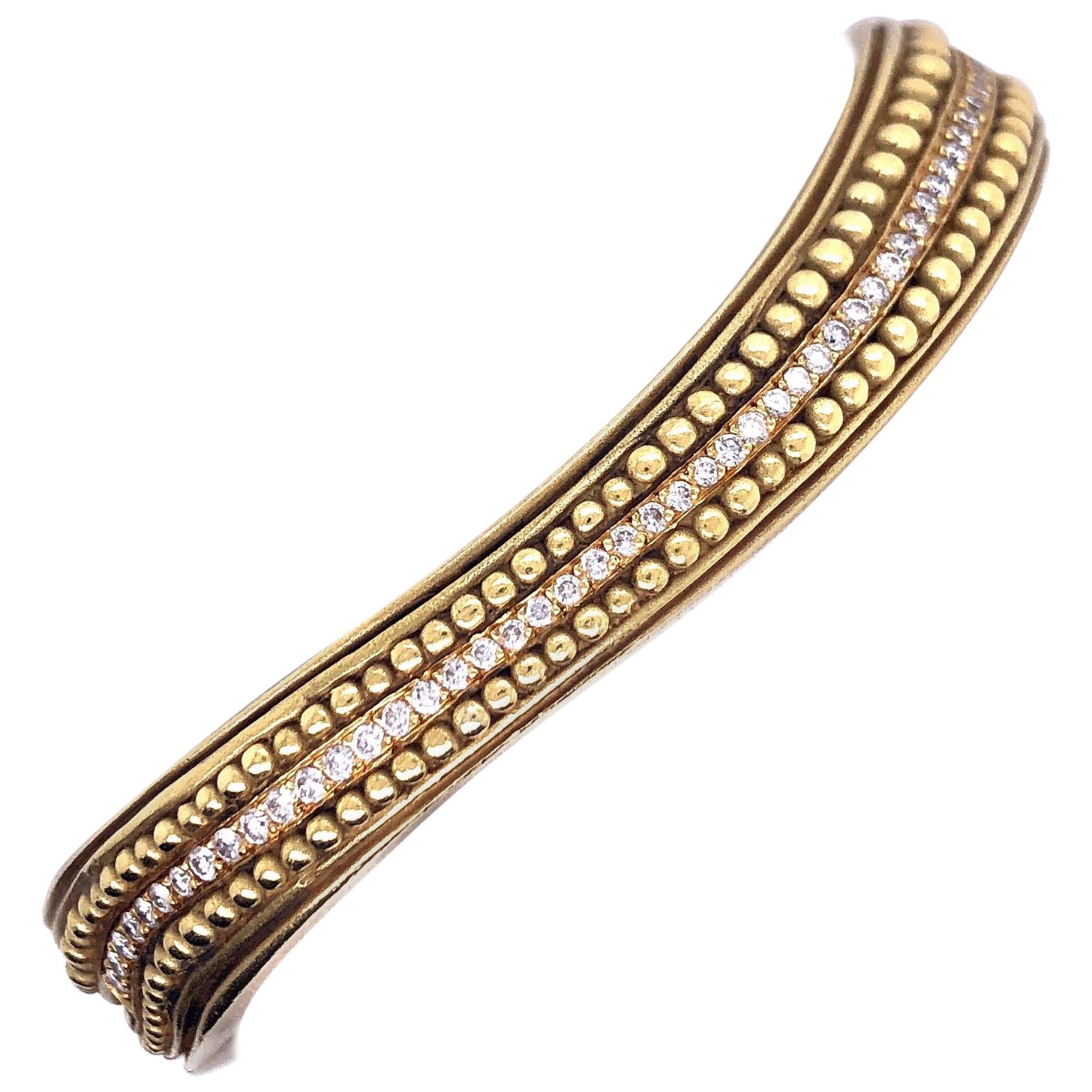 Kiselstein-Cord Gold Caviar Diamond Bracelet