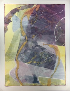 Lyrical Abstraction in Purple and Yellow