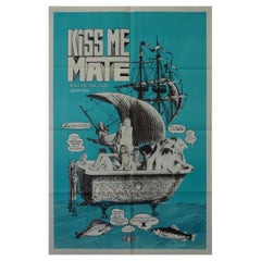 Vintage Kiss Me Mate, Unframed Poster, 1969