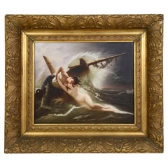 Placa de porcelana KPM Porcelain "El beso de la ola", hacia 1880