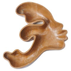 Kiss Woman Ocher Marble Recipient by Jean Pascal Levy-Trumet