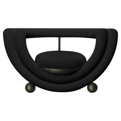 Kissing Black Bouclé Armchair by Bohinc Studio