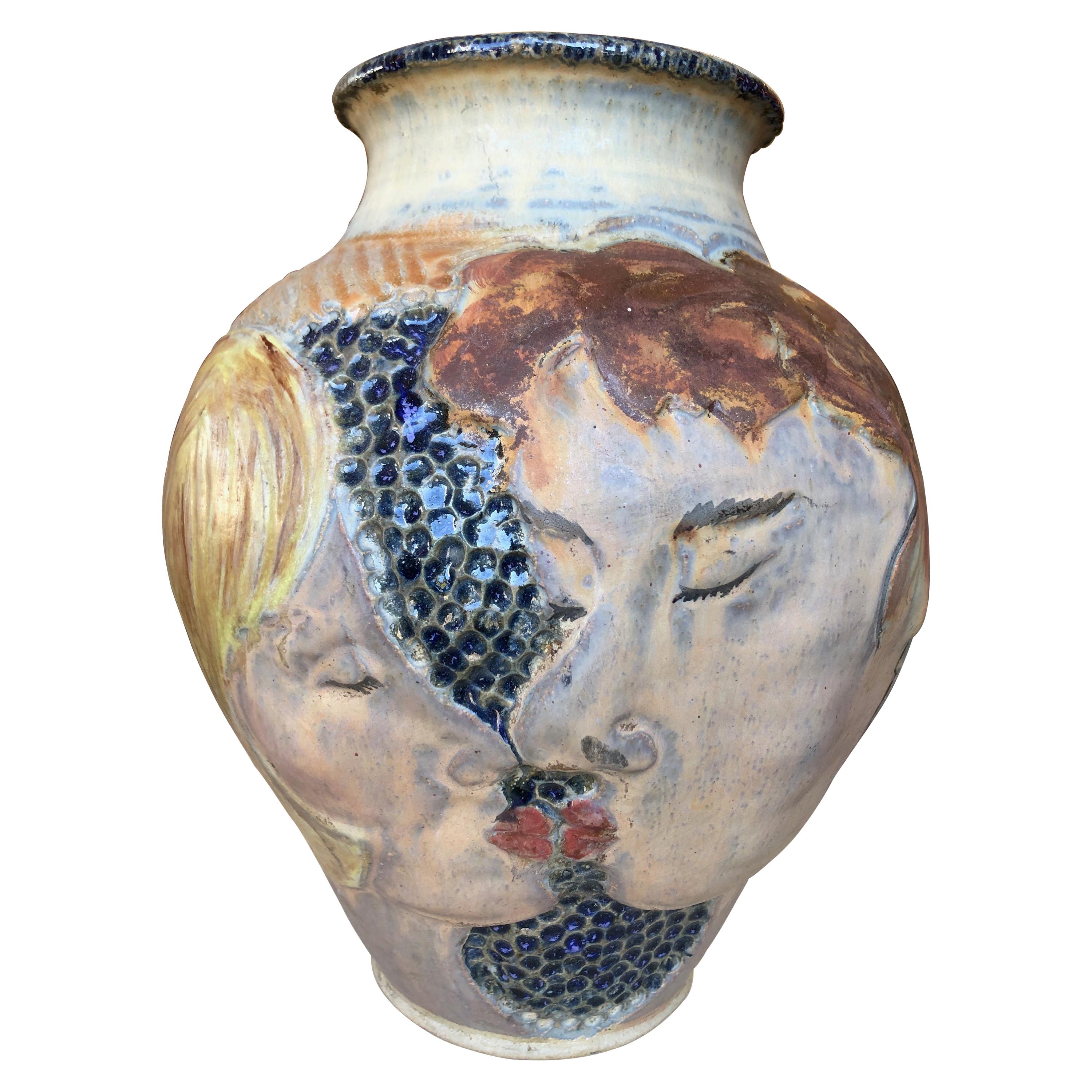Kissing Couple Art Pottery by Alison McCauley