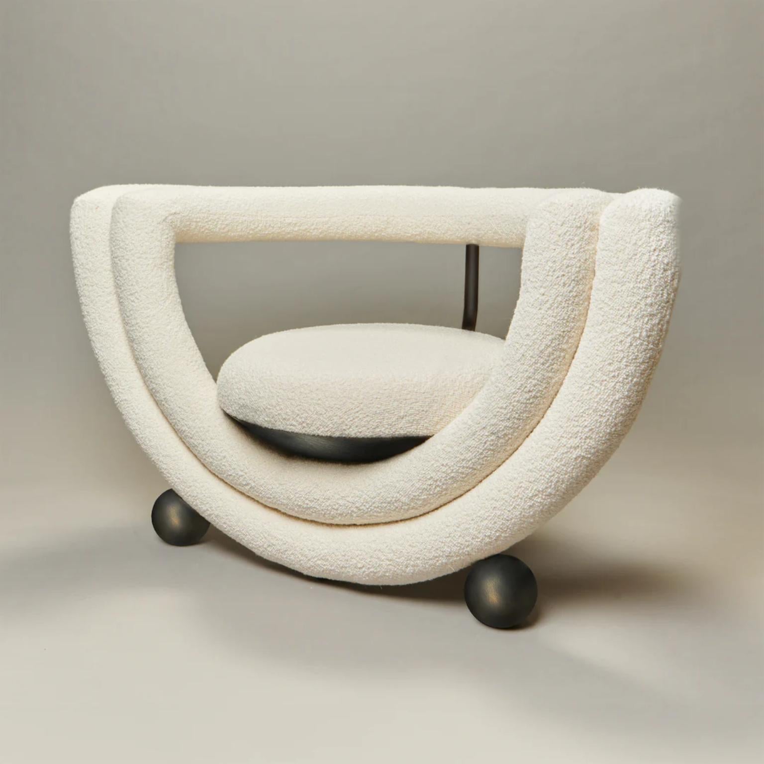 Other Kissing Cream Bouclé Armchair by Bohinc Studio