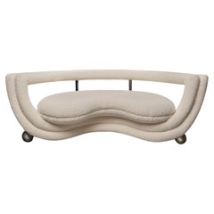 Kissing Cream Bouclé Sofa by Bohinc Studio