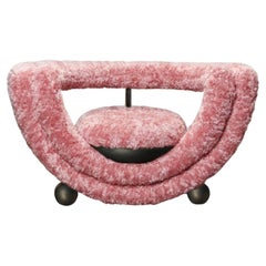 Fauteuil en mohair Kissing Pink par Bohinc Studio