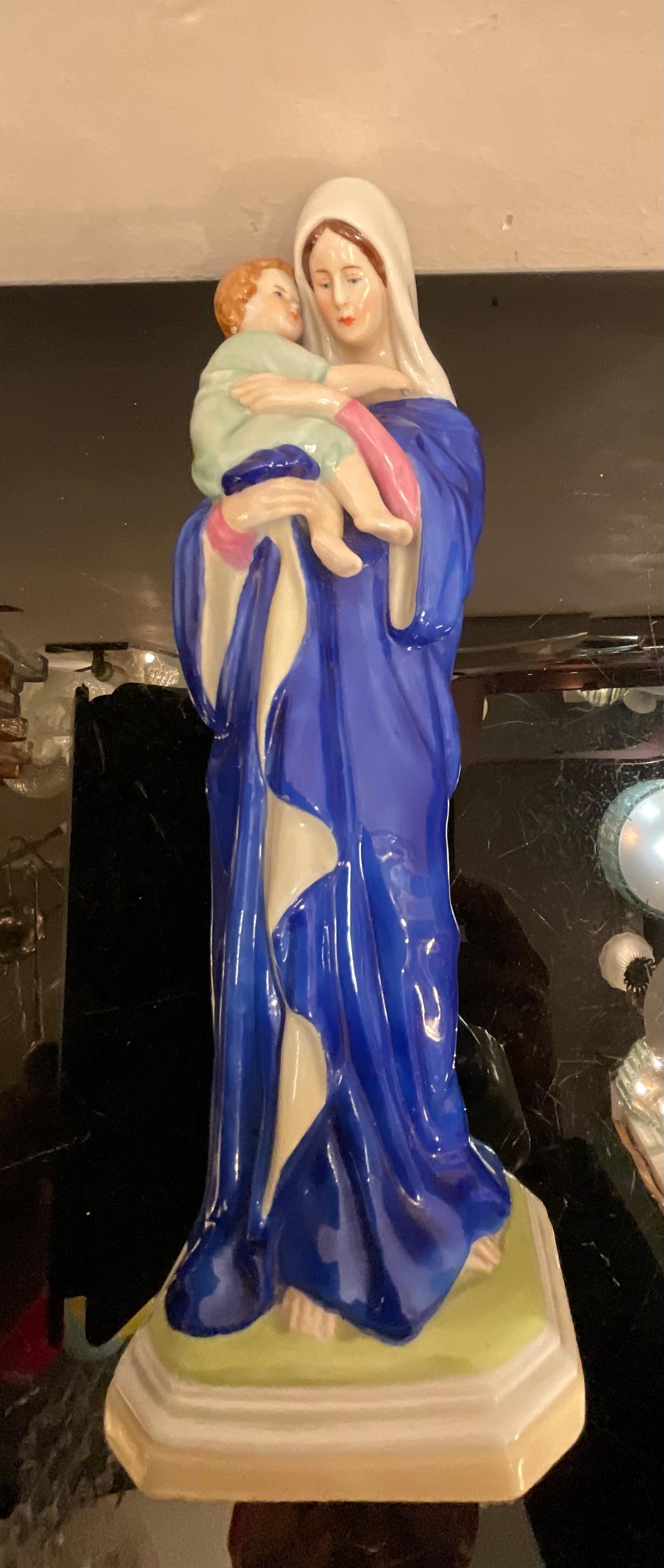 KISTER SCHIBE ALSBACH – Madonna mit Kind – Porcellana del 1940 im Angebot 4