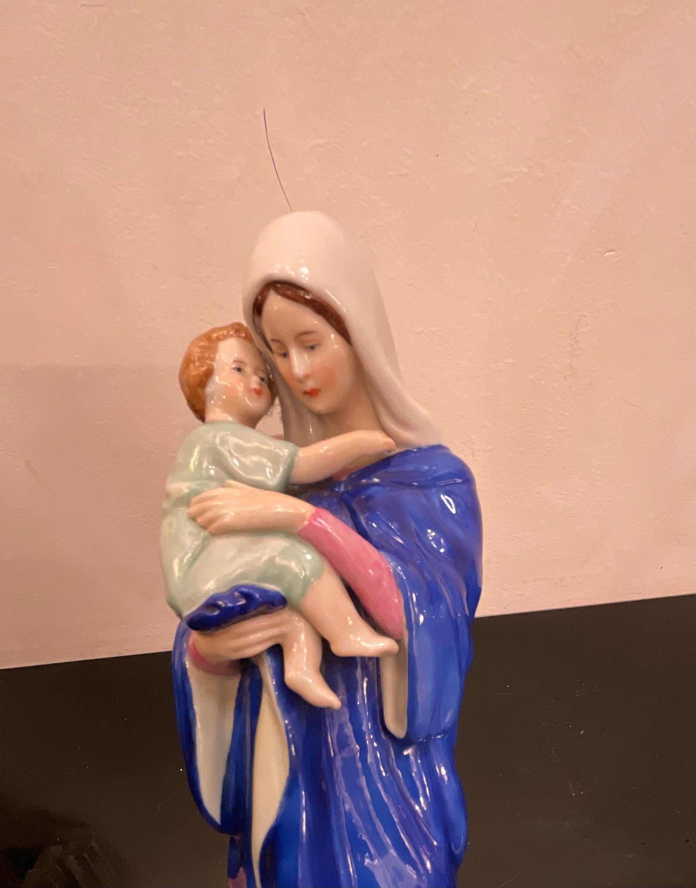 KISTER SCHIBE ALSBACH - Madonna con bambino - Porcellana del 1940 For Sale 6