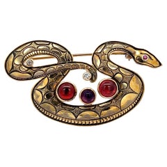 Kit Carson Snake Pin 18K Yellow Gold