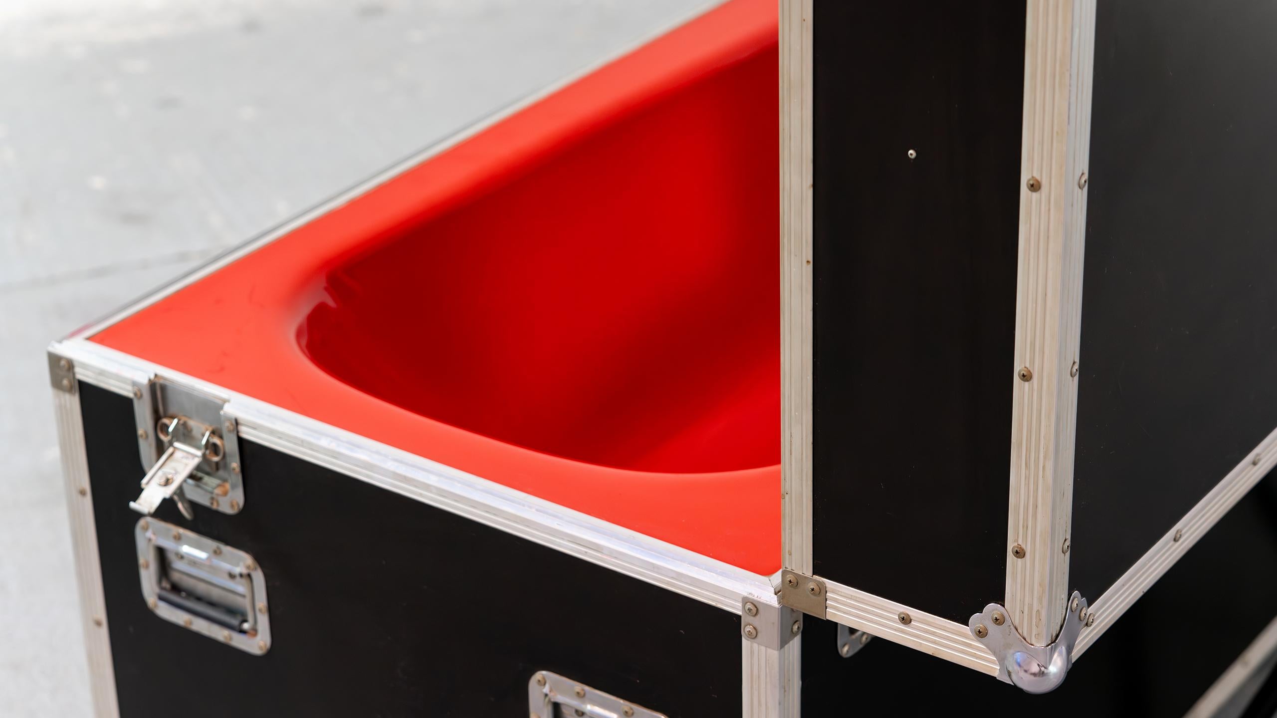Kit Maletín Pro Art Roadie rojo Bañera Viaje Concierto Caja Ruedas De Gira en venta 3