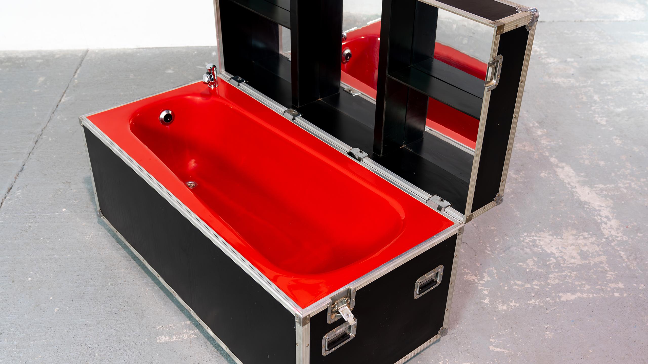 Kit Maletín Pro Art Roadie rojo Bañera Viaje Concierto Caja Ruedas De Gira en venta 4