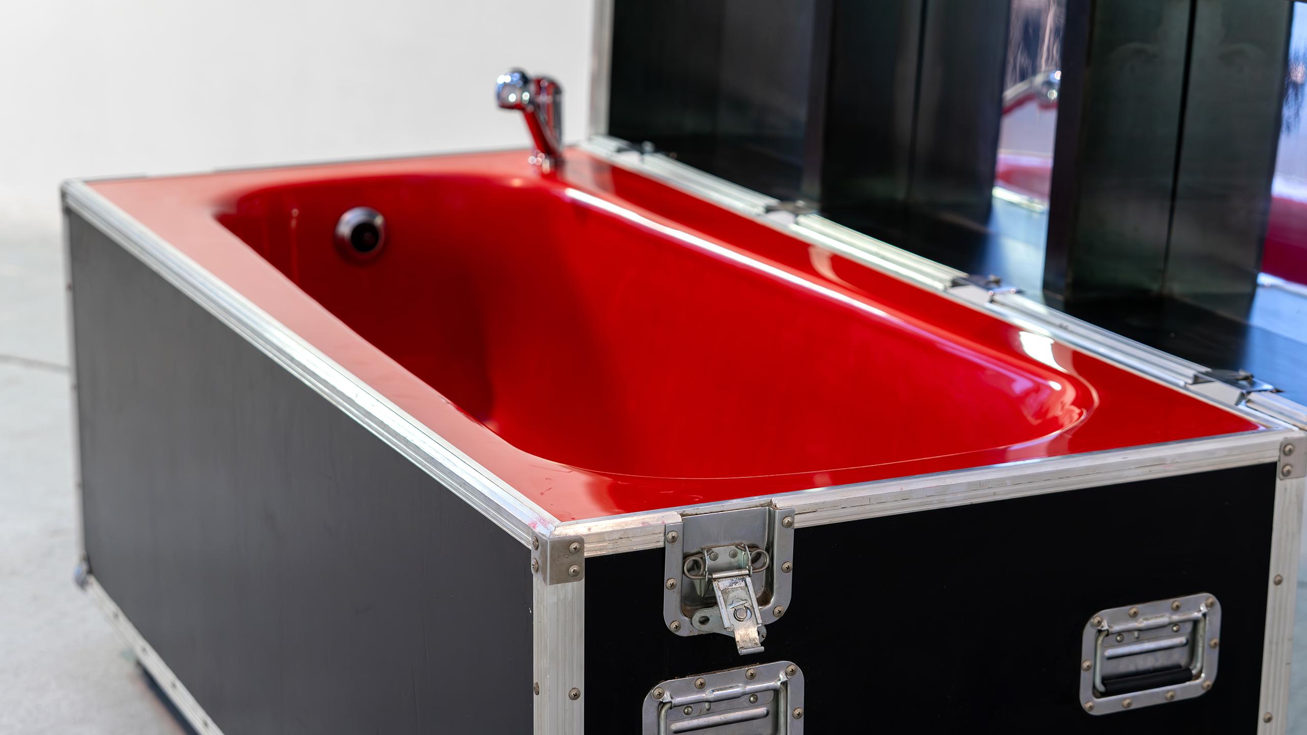 Kit Maletín Pro Art Roadie rojo Bañera Viaje Concierto Caja Ruedas De Gira en venta 5