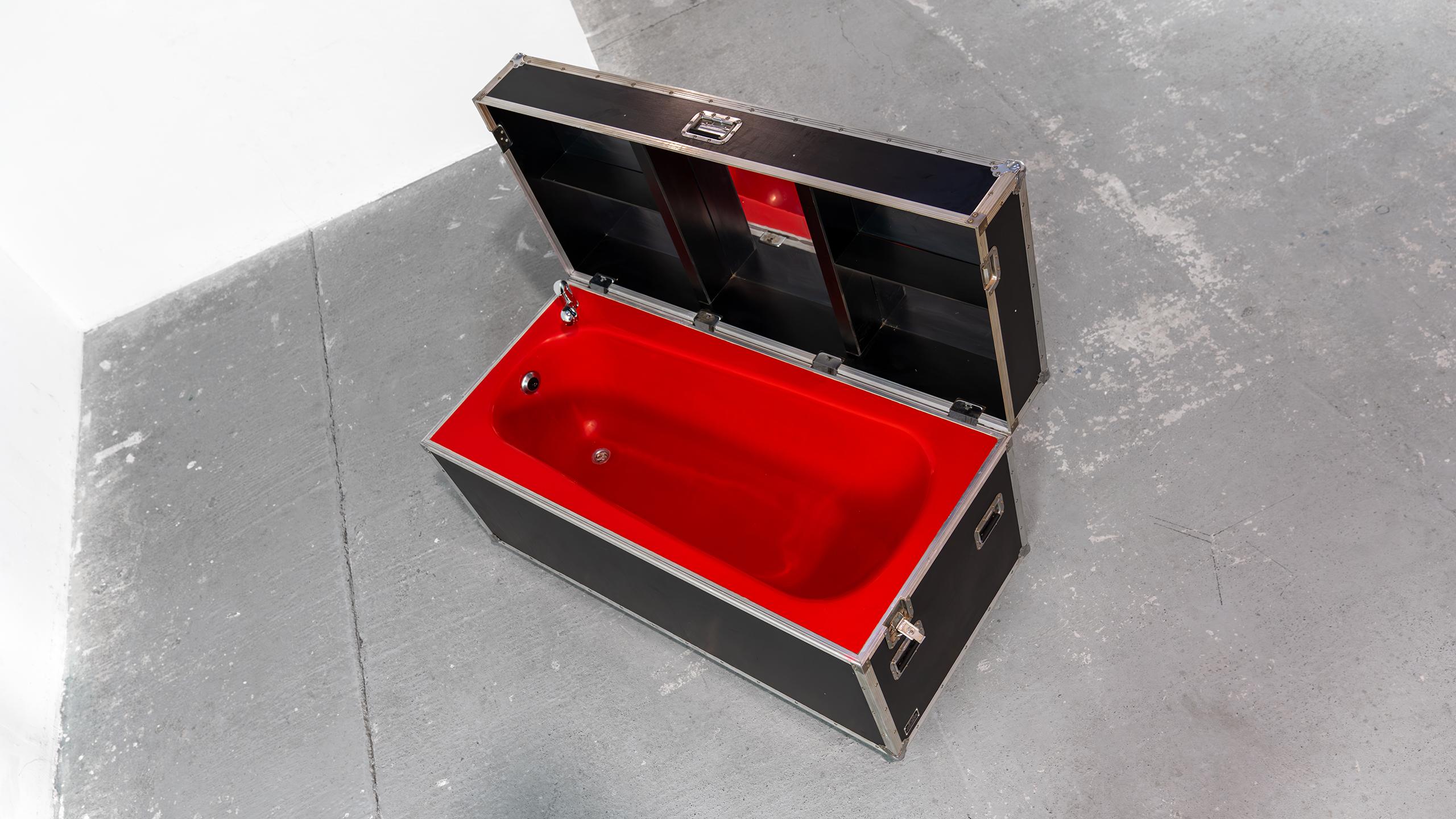 Kit Maletín Pro Art Roadie rojo Bañera Viaje Concierto Caja Ruedas De Gira en venta 6