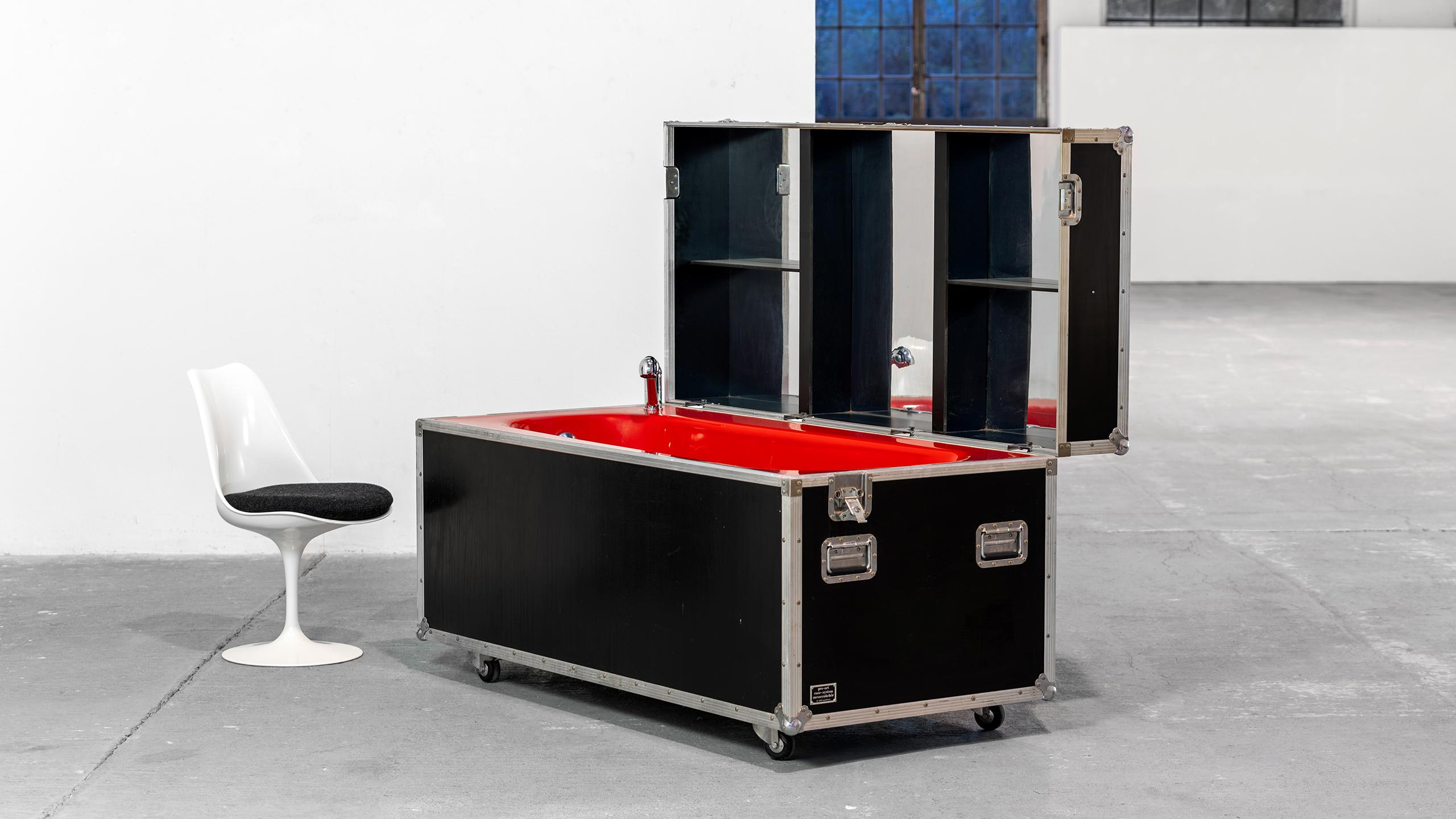 Kit Maletín Pro Art Roadie rojo Bañera Viaje Concierto Caja Ruedas De Gira Alemán en venta