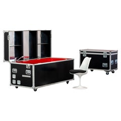 Kit Valigia Pro Art Roadie rosso Vasca da viaggio Concerto Crate Ruote On Tour