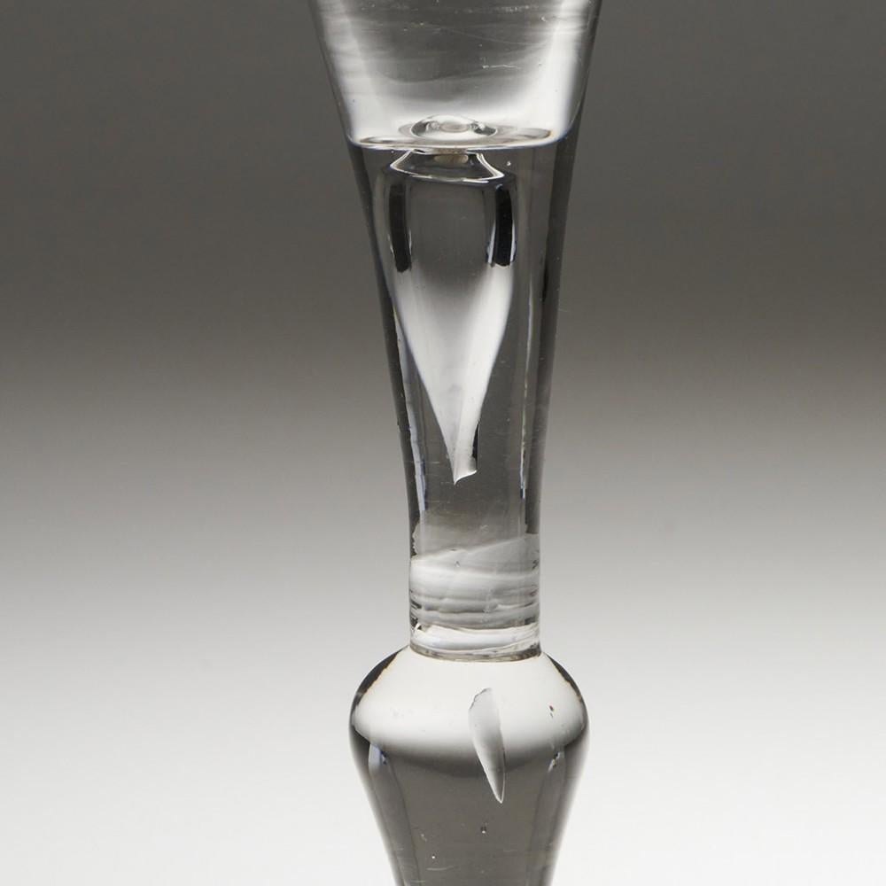 Mid-18th Century Kit-Cat Georgian Wine Glass c1740