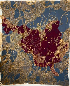 Altered States (Hidden), Indian-inspired gestural abstract painting on paper